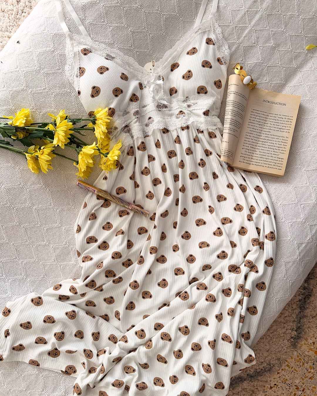robe bear coton