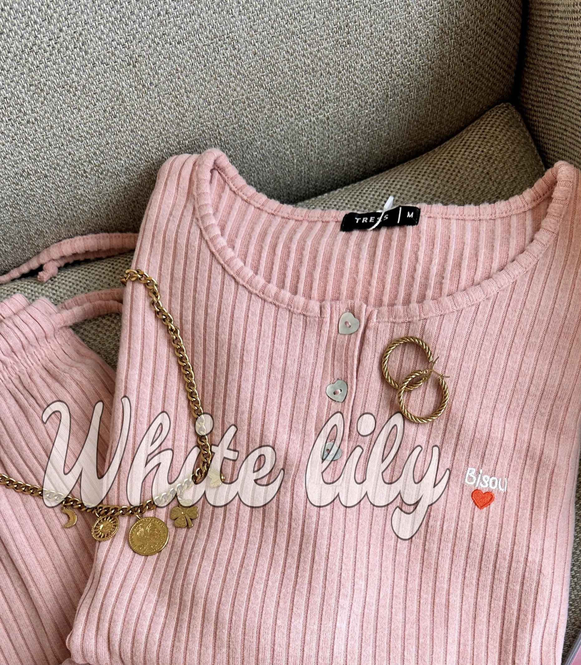 Pyjama laine bouton coeur 