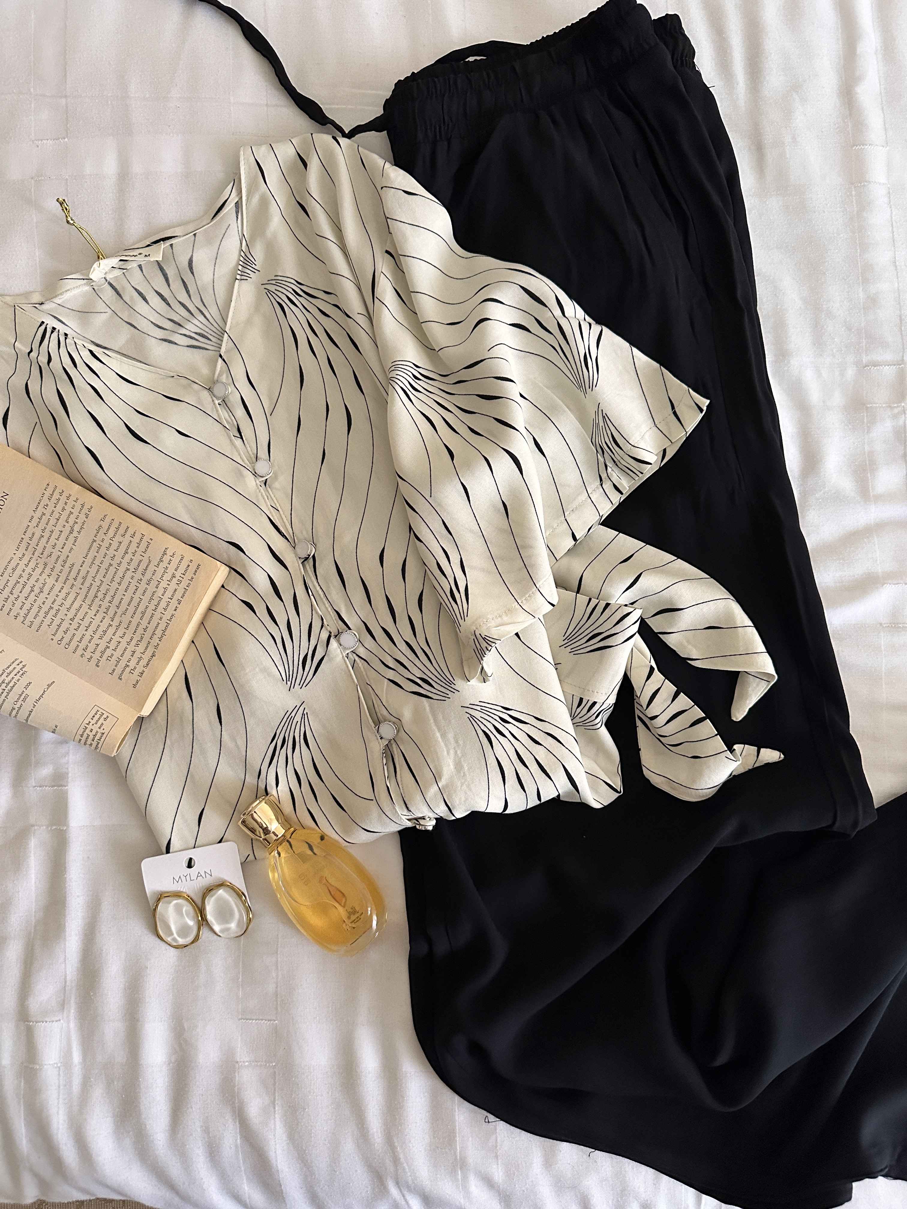 Homewear Poleren noir et blanc 