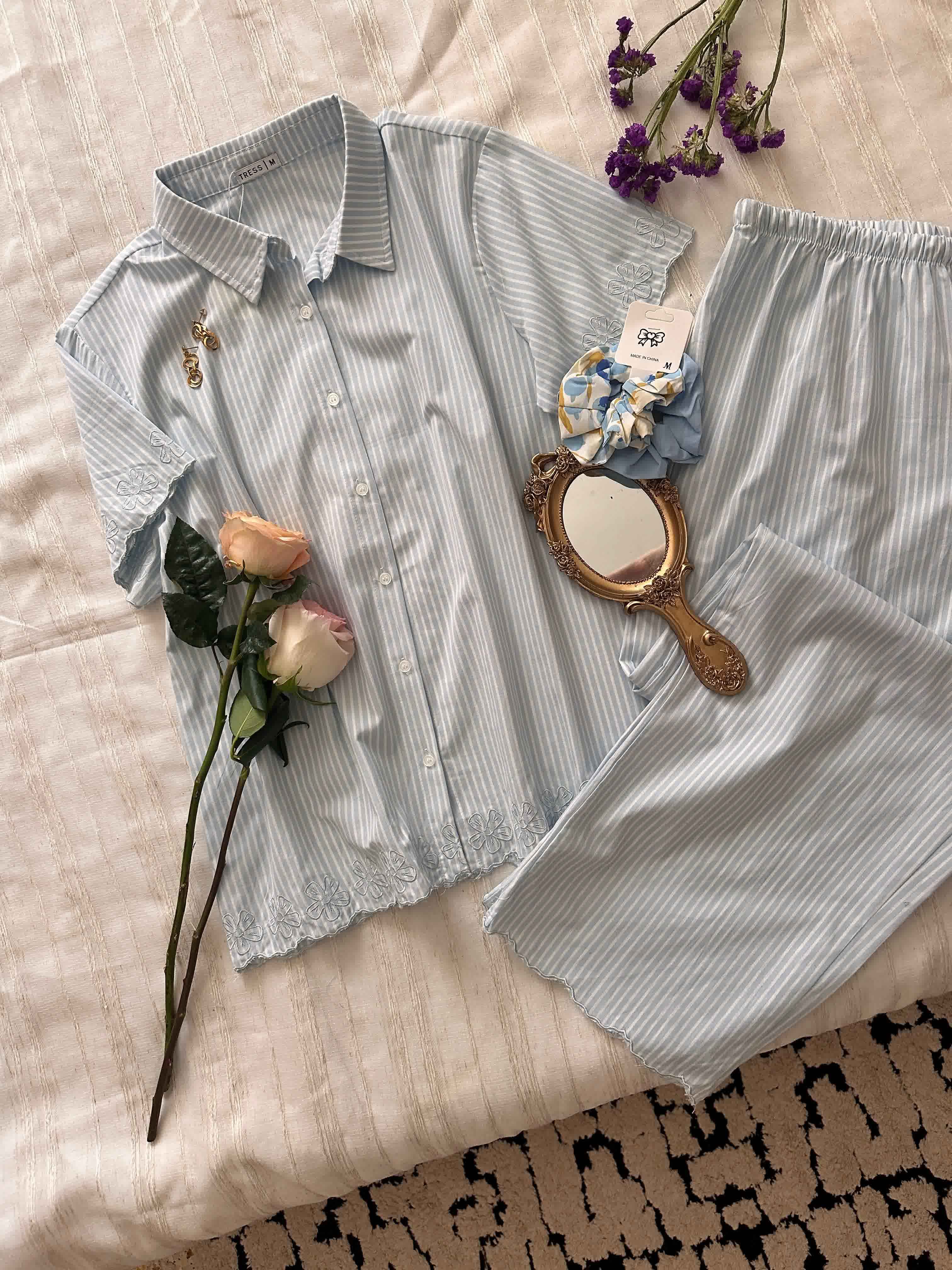 Pyjama coton broderie 