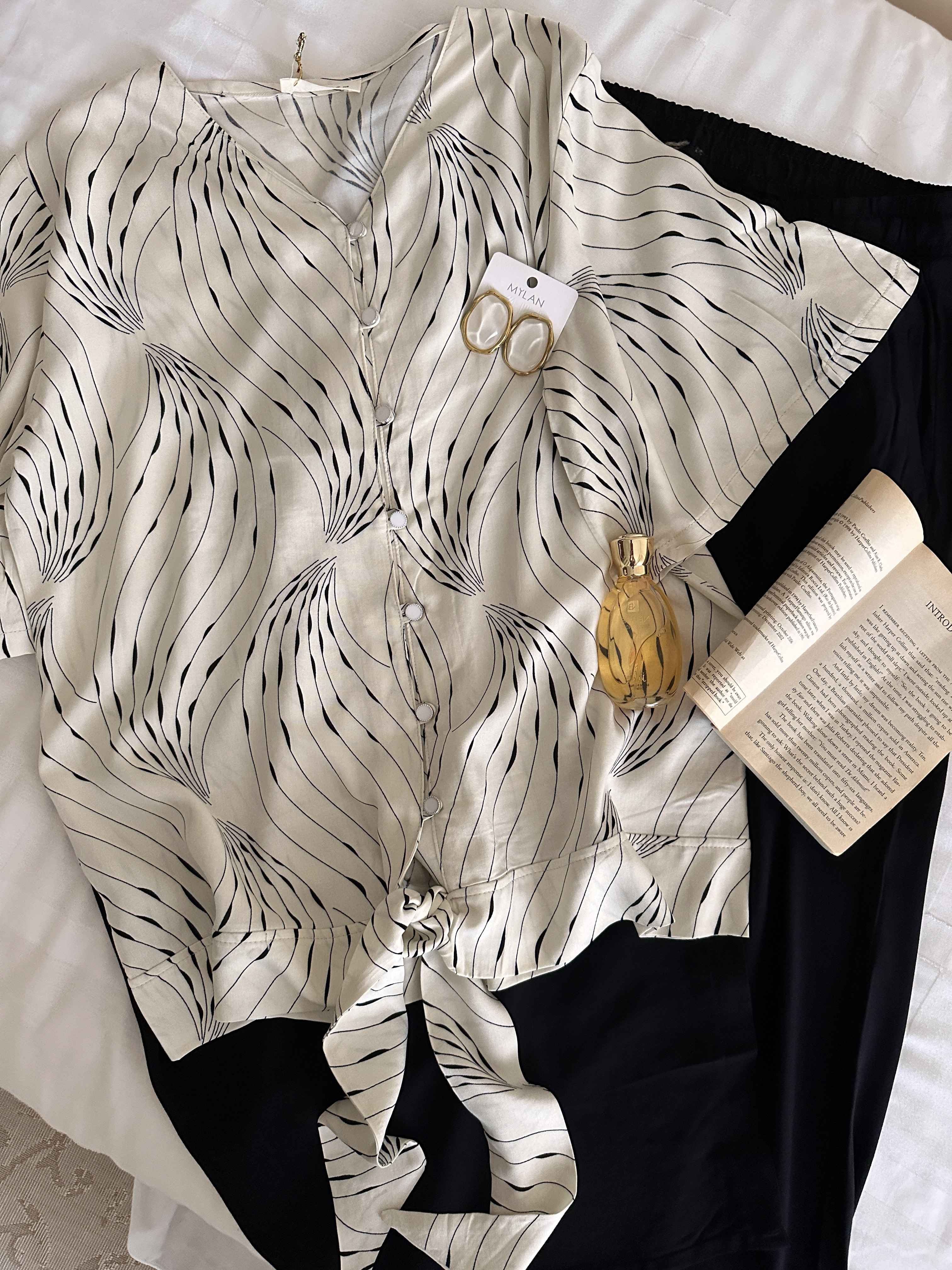 Homewear Poleren noir et blanc 