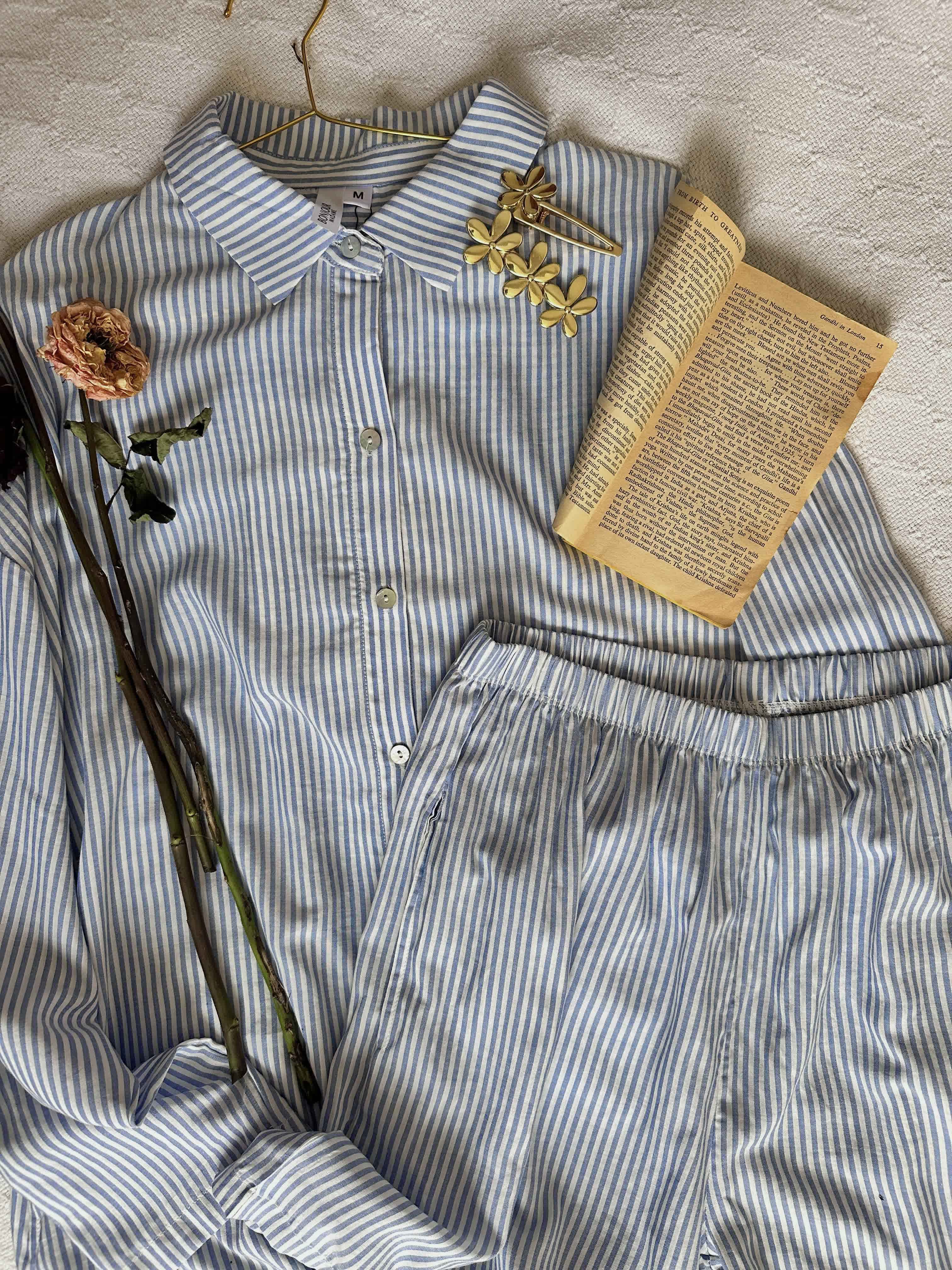 Pyjama short bonjour Rayonne bleu 