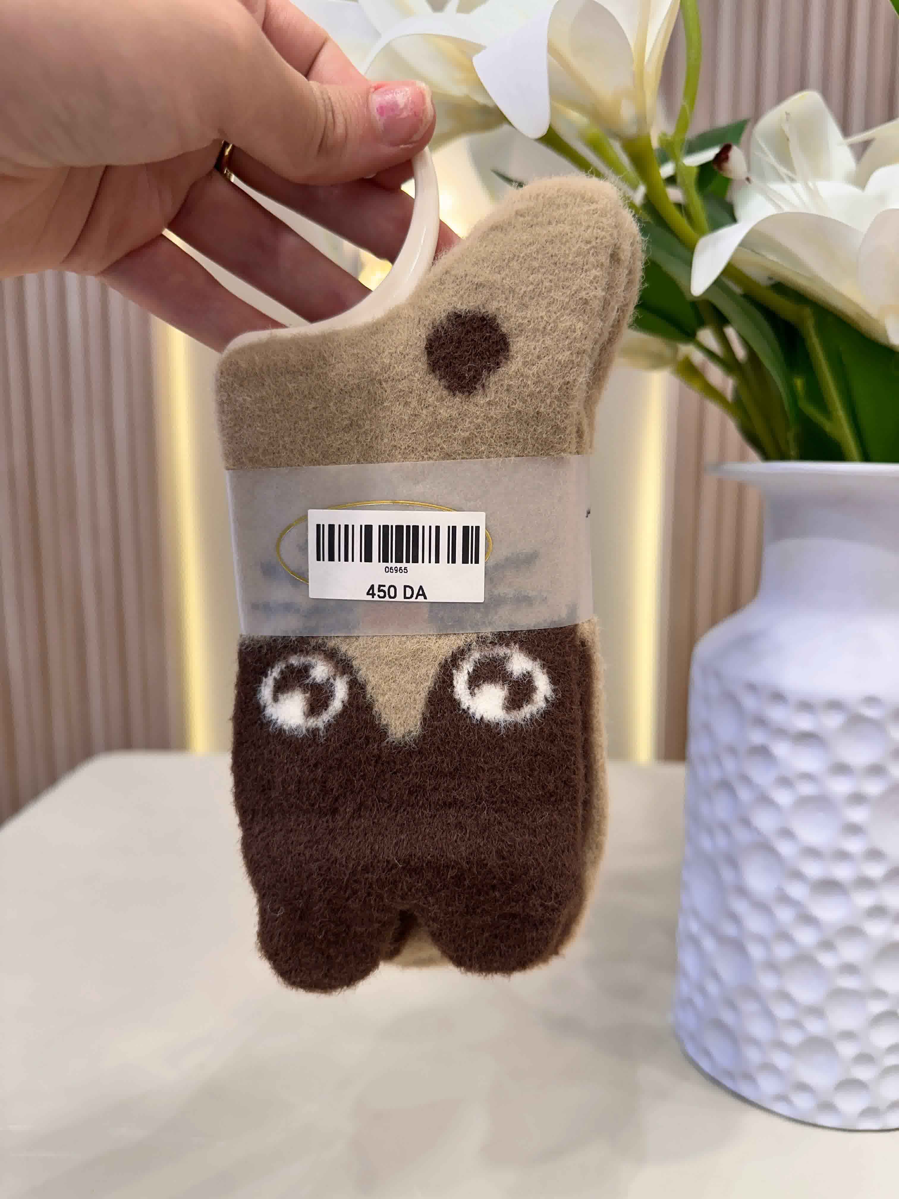 chaussette fluffy bear 