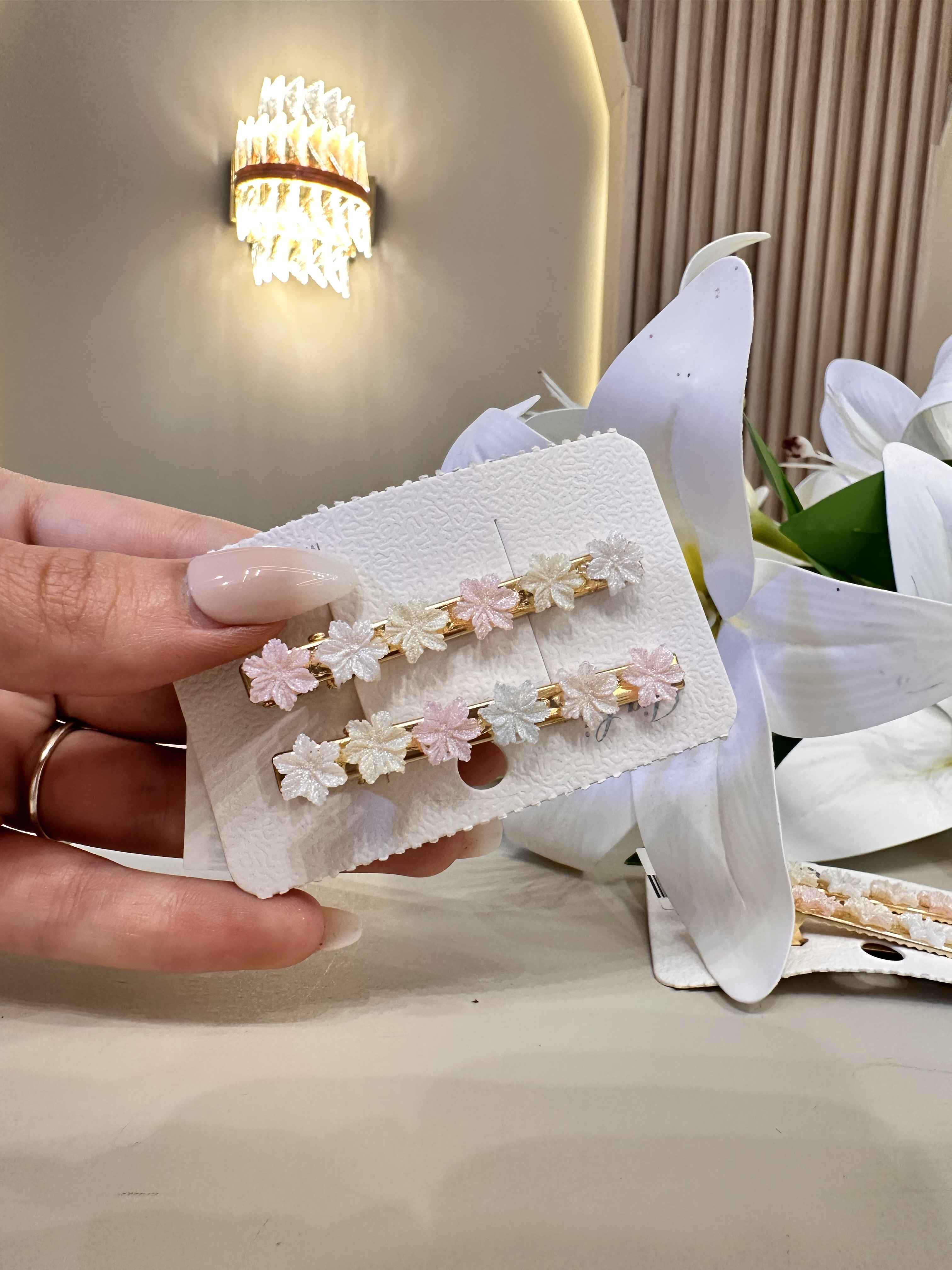 double broche ptt fleurs