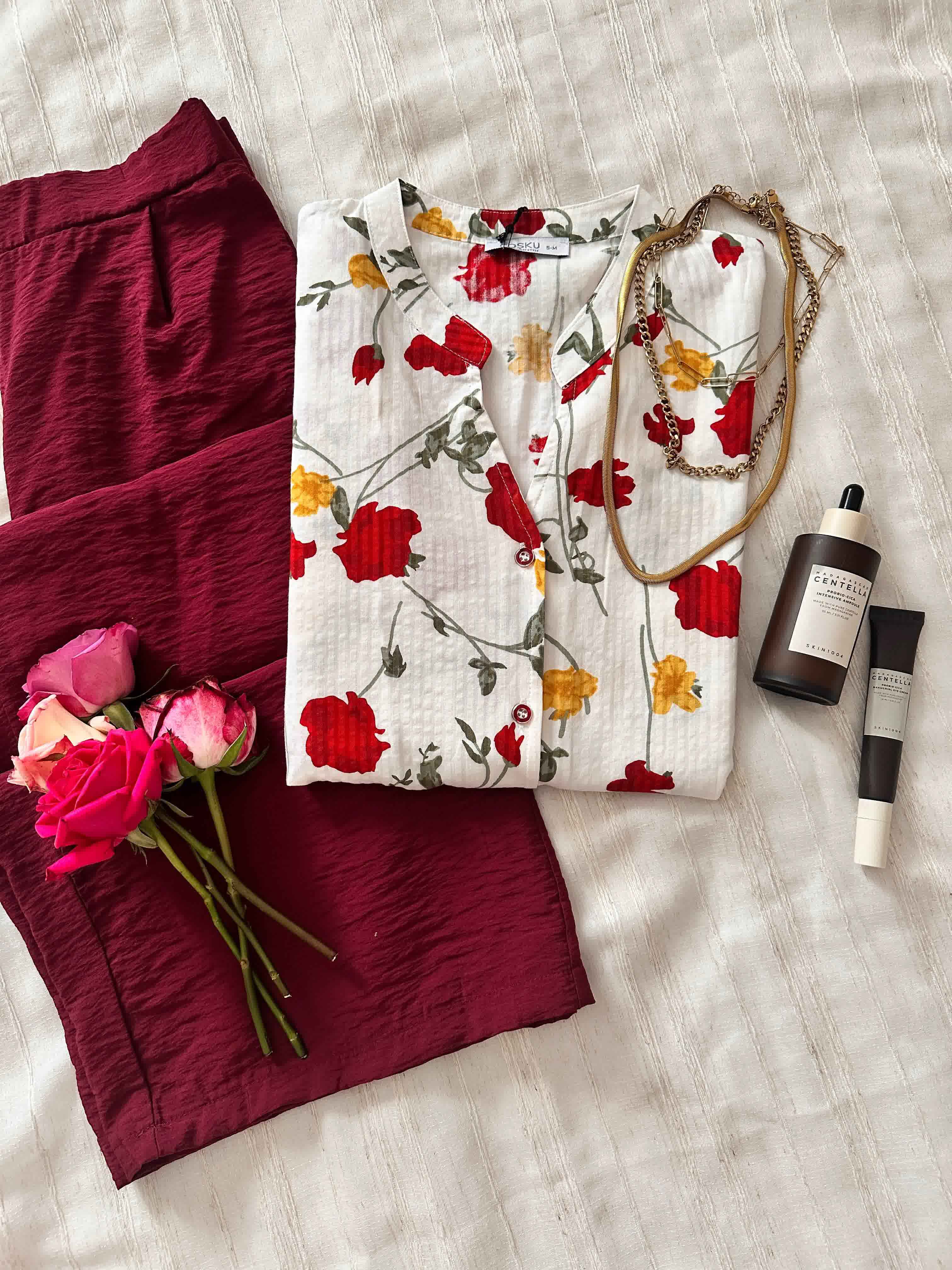Homewear fleuri pantalon greunat