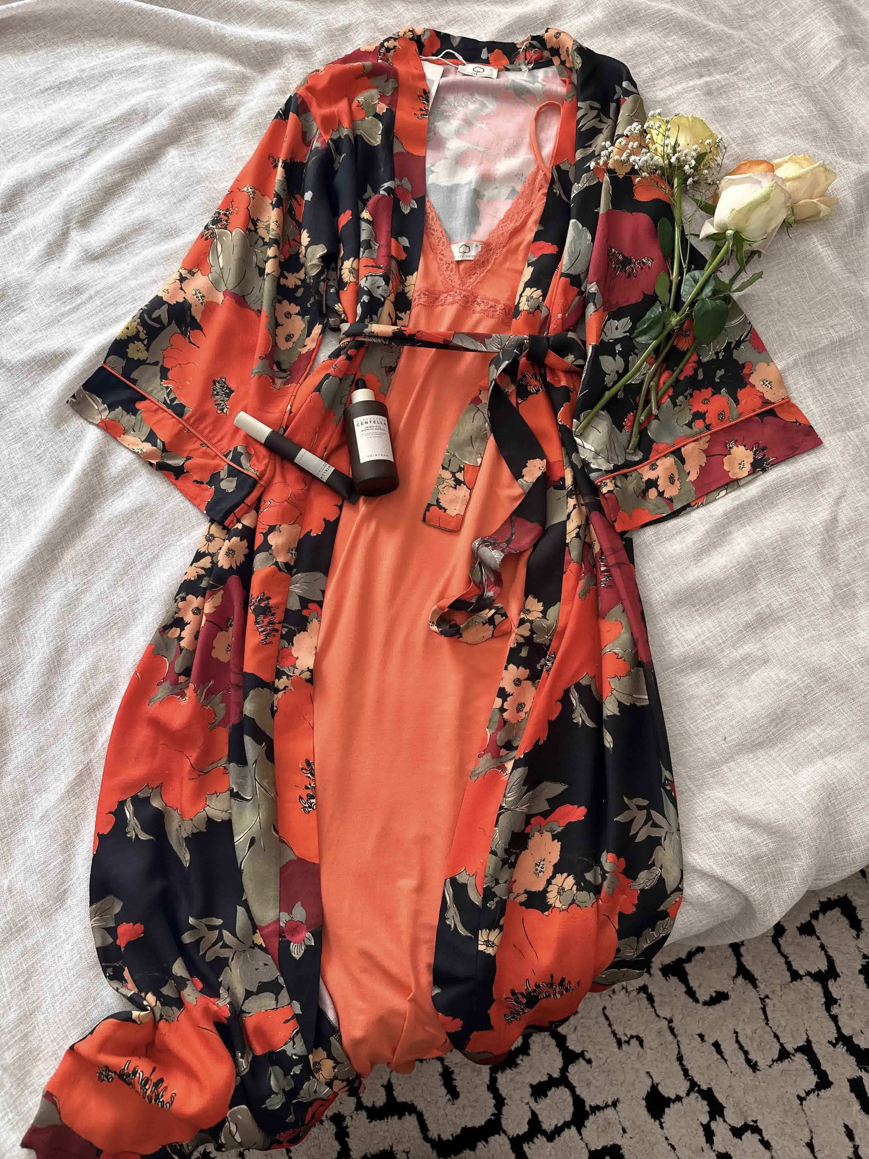 Deshabillé Penyemood orange/noir