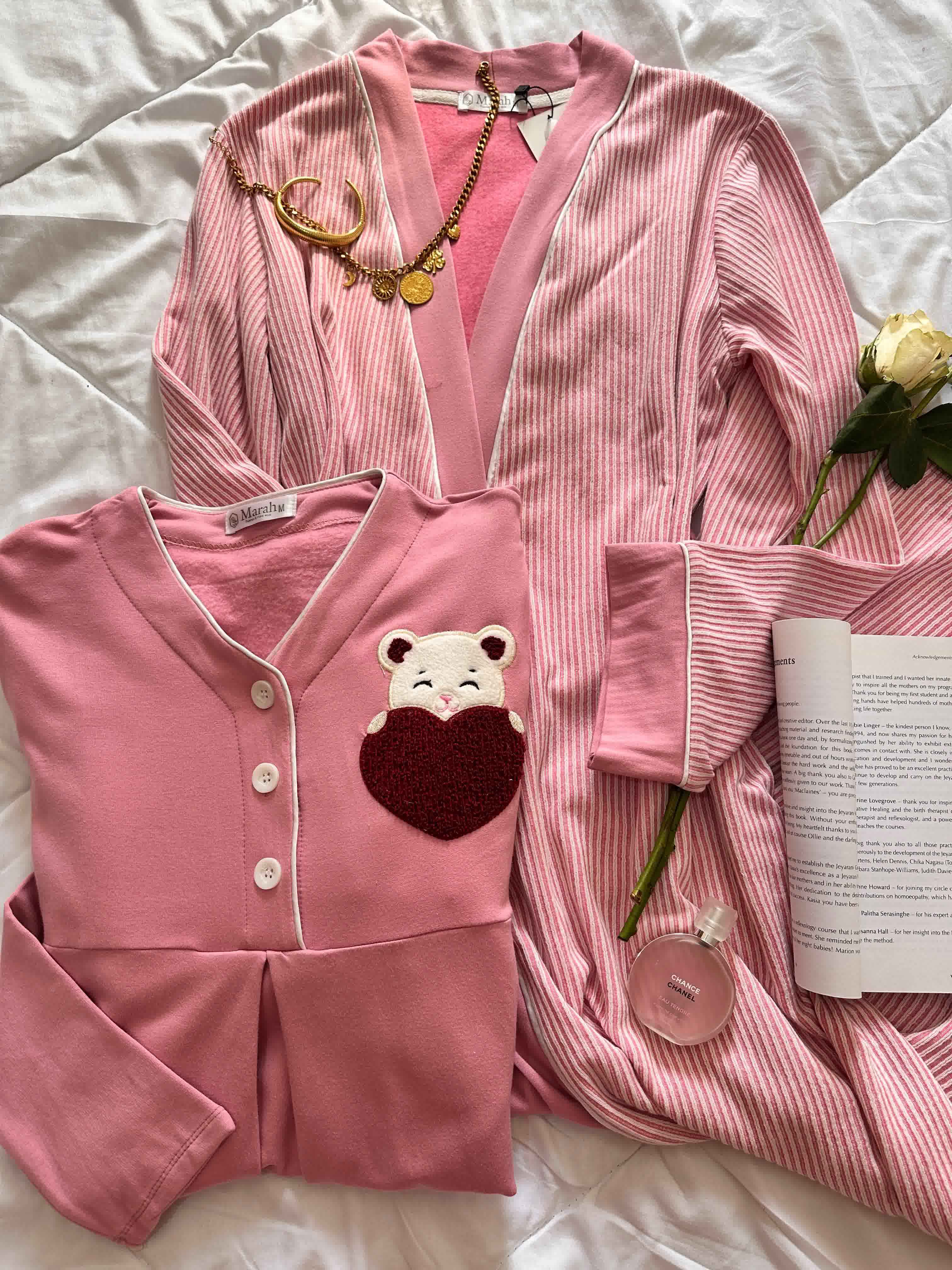 deshabillé marah rose et bleu femme enceinte 