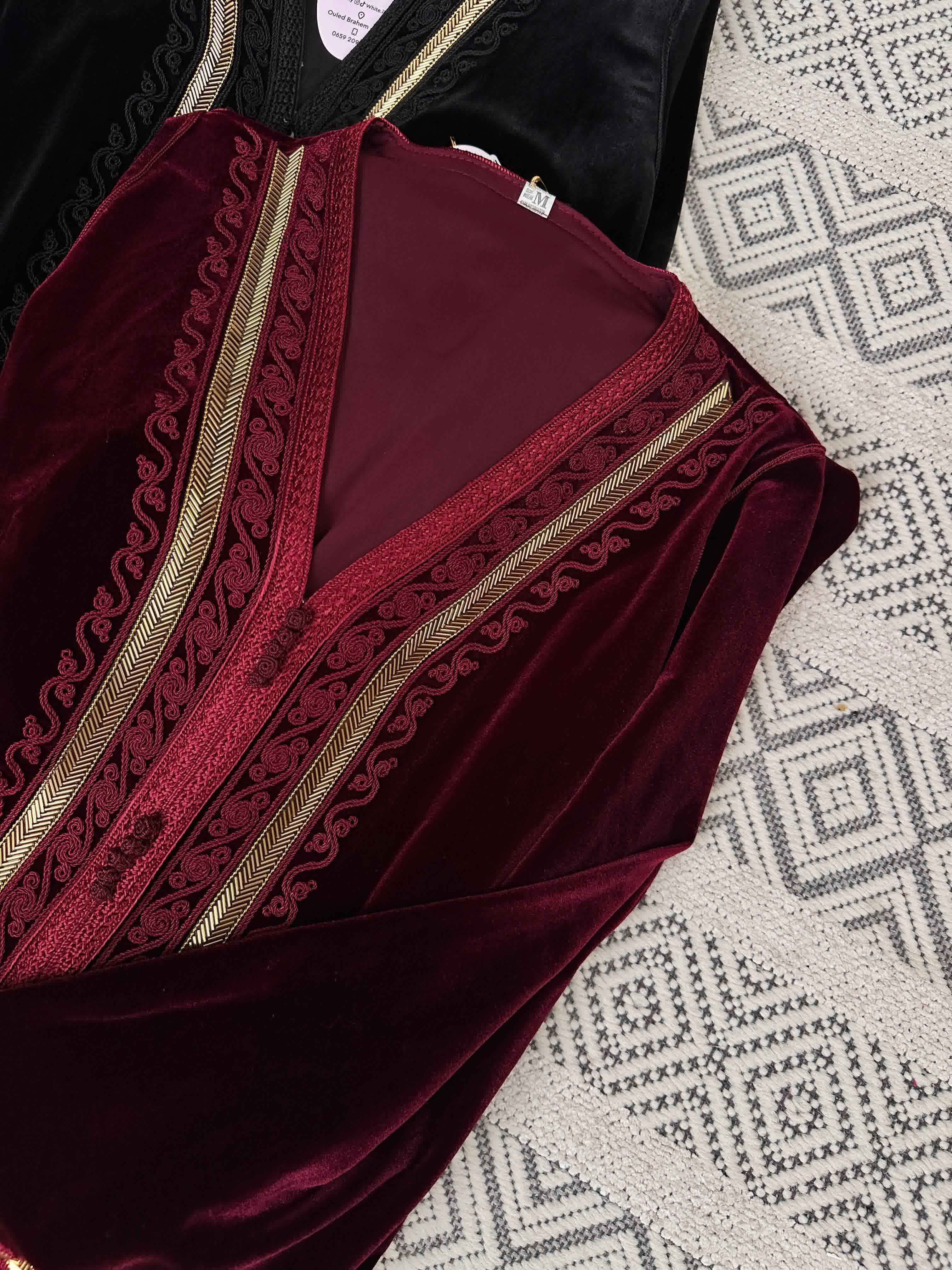 Caftan velour cassé doré 