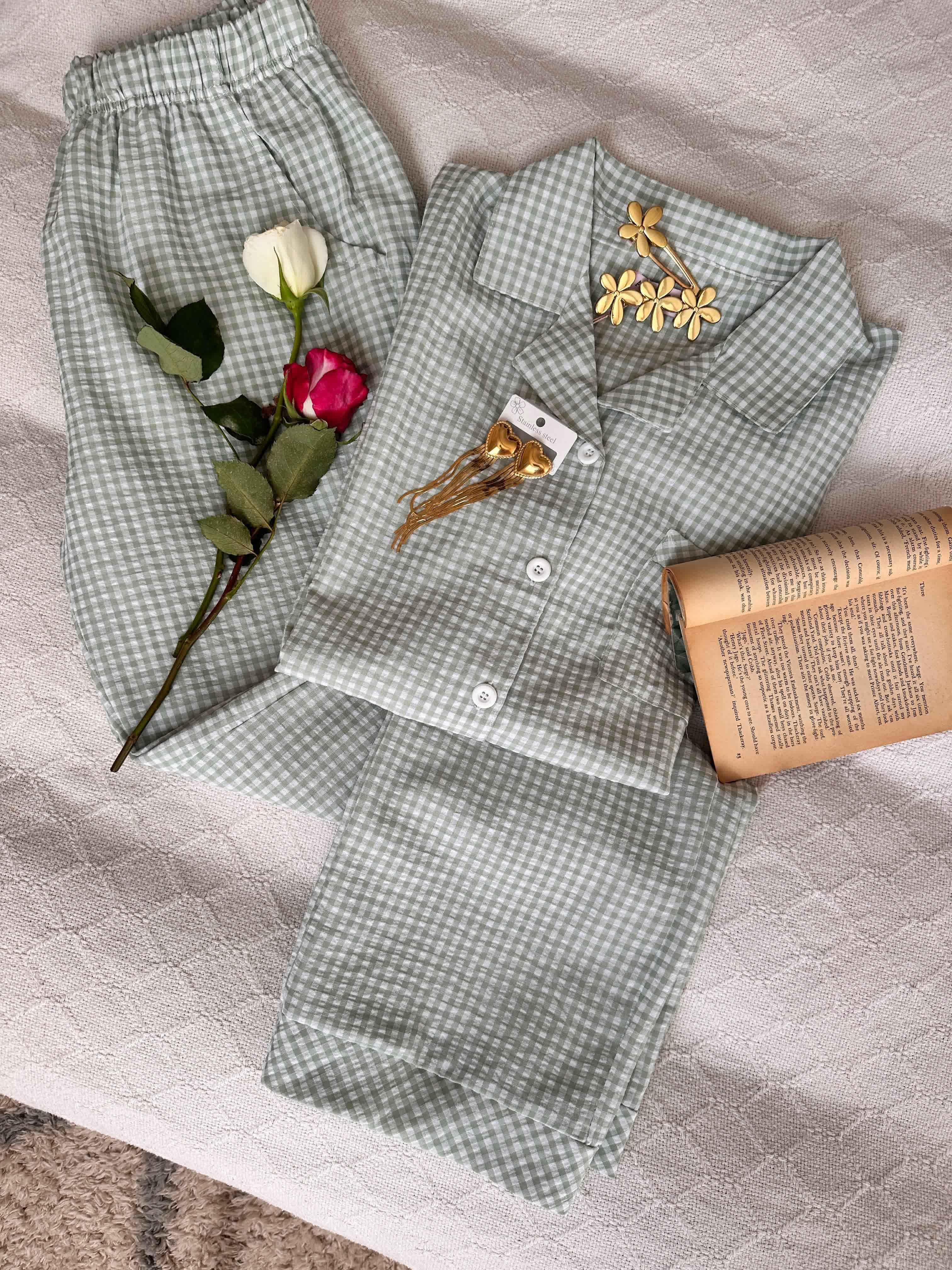 Pyjama Angel's Secret à carreaux pantalon 