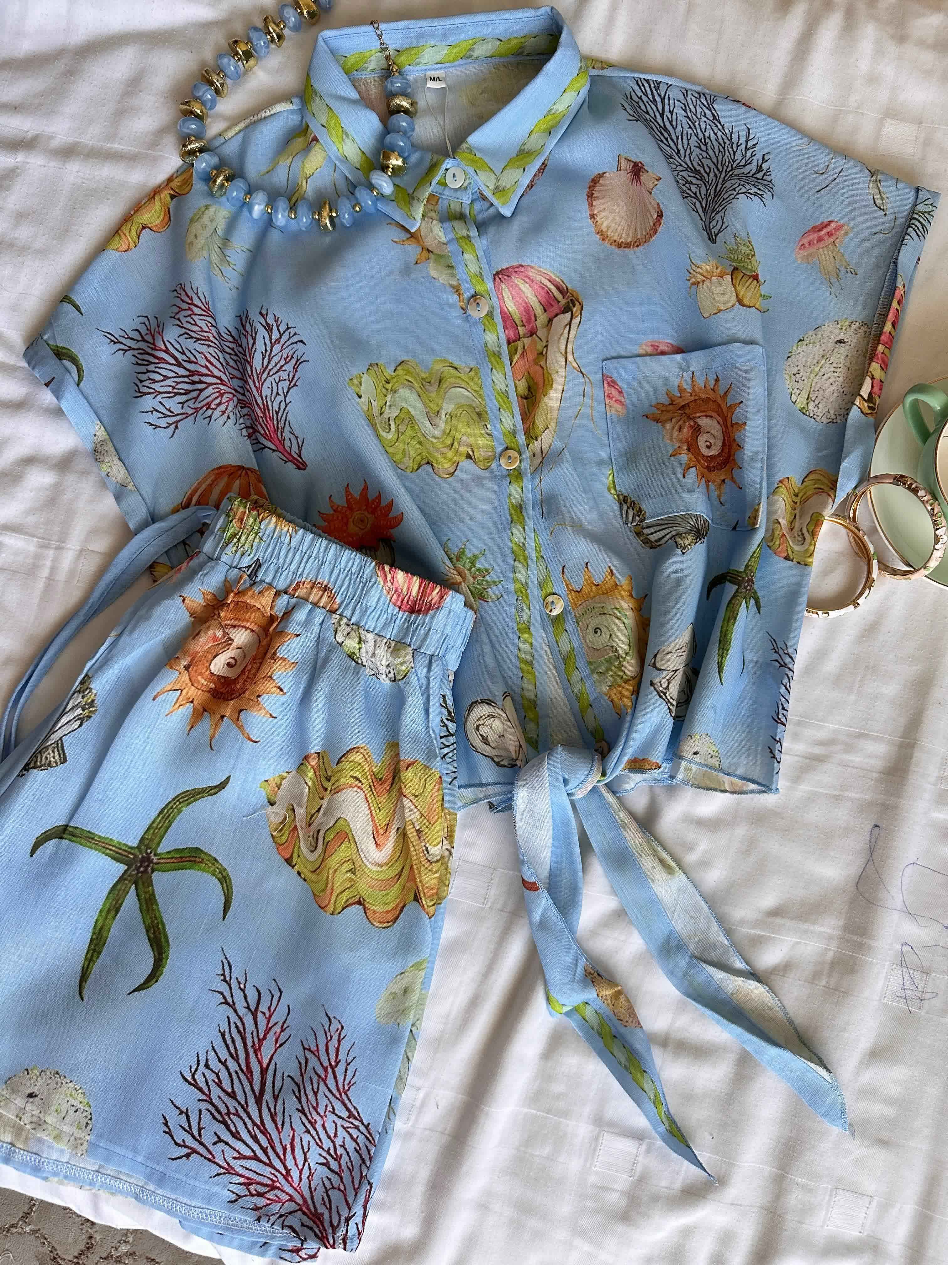 Pyjama short tiramissu coquillage 
