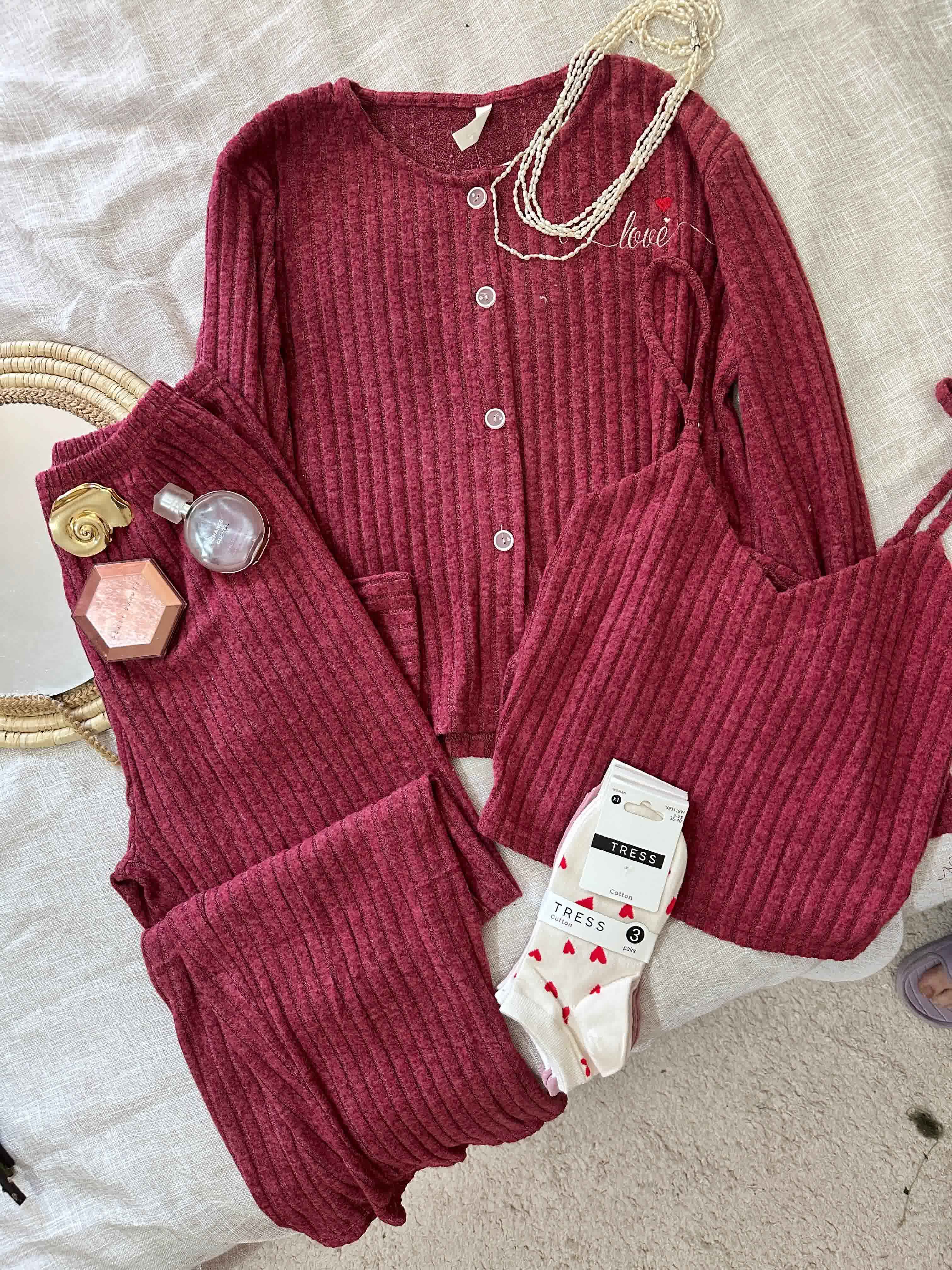 Ensemble 3pcs laine caresse 