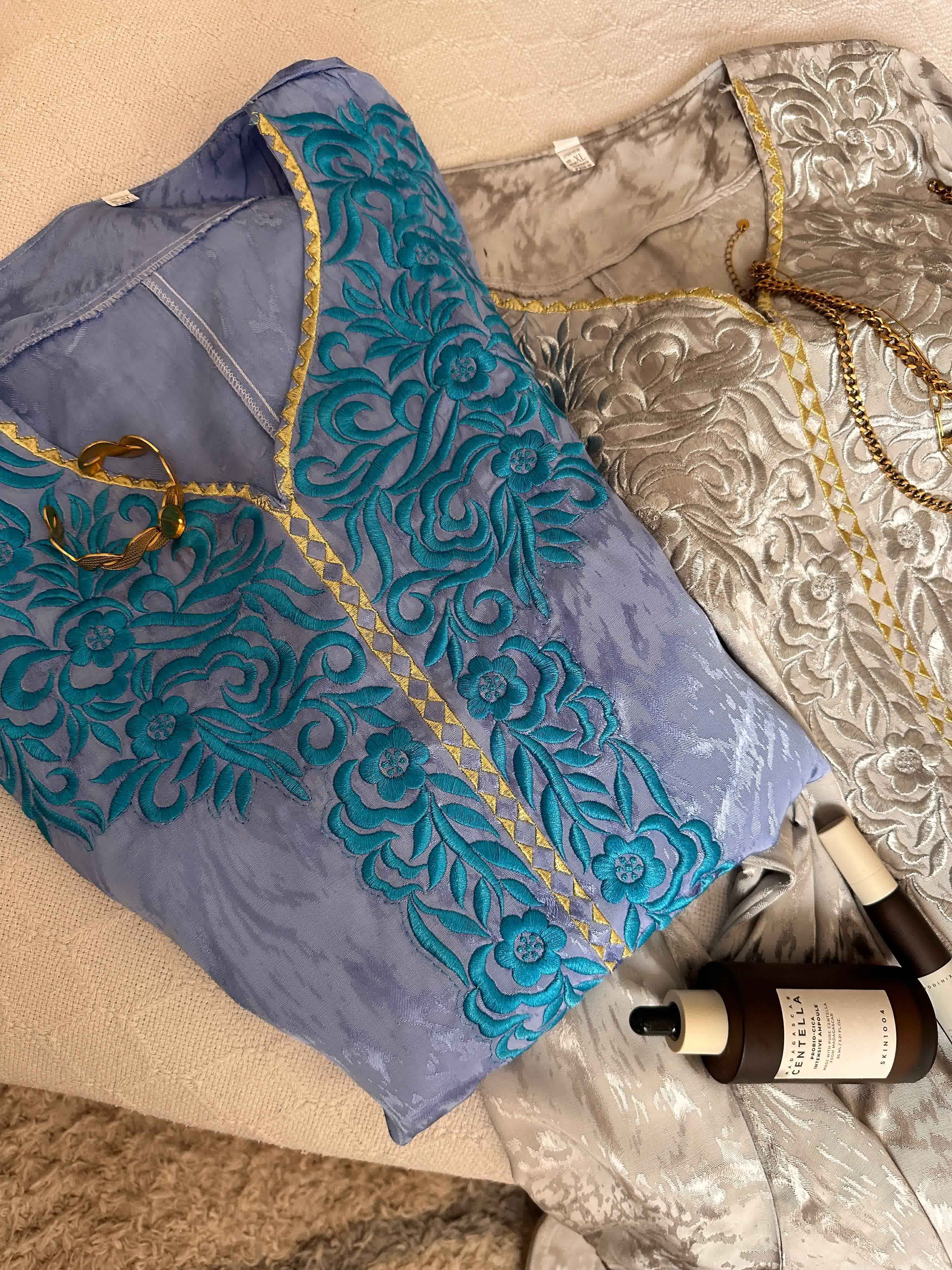 Robe kemkha broderie uni 