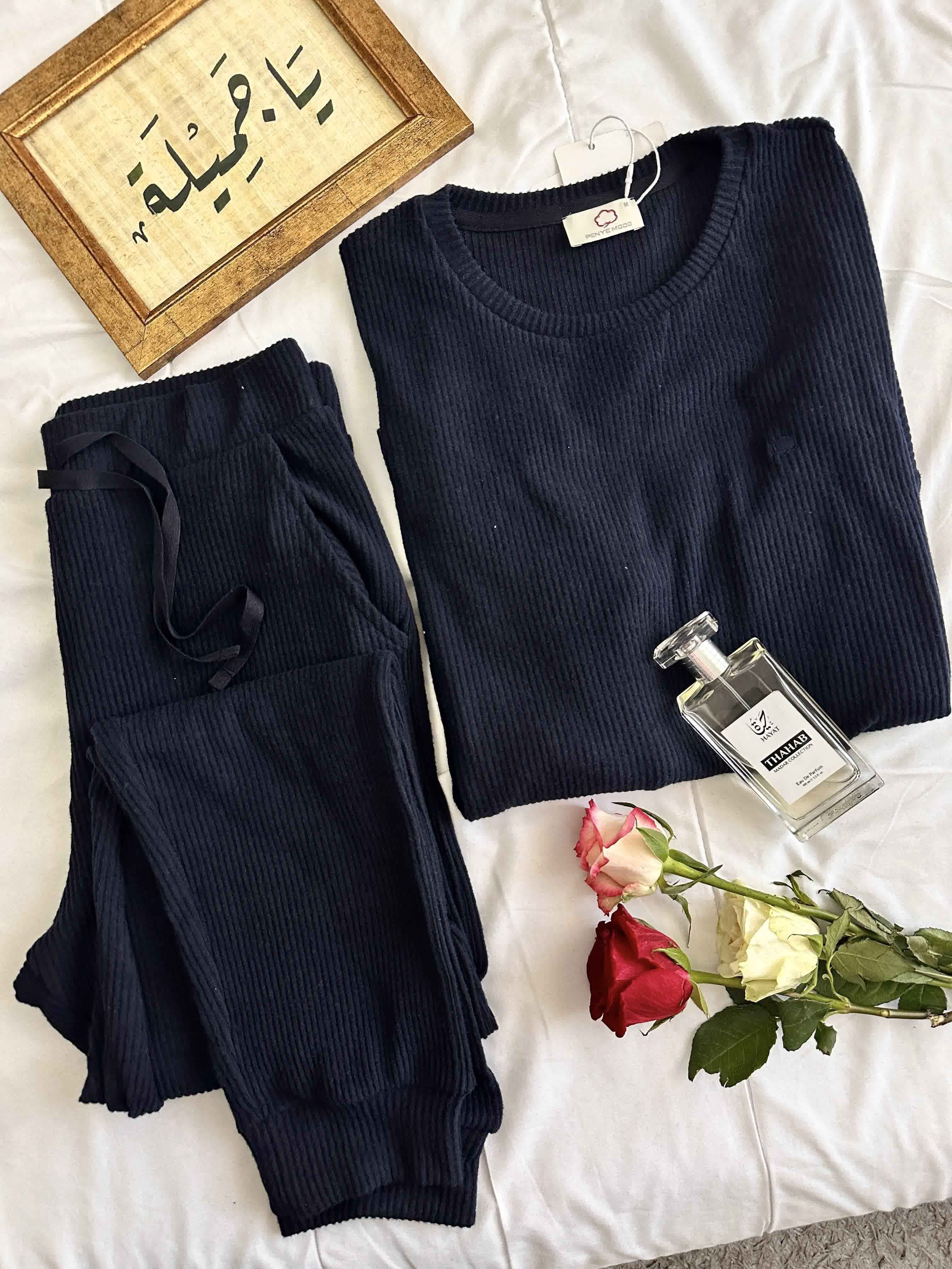 Pyjama Penymood laine bleu nuit reyone uni 