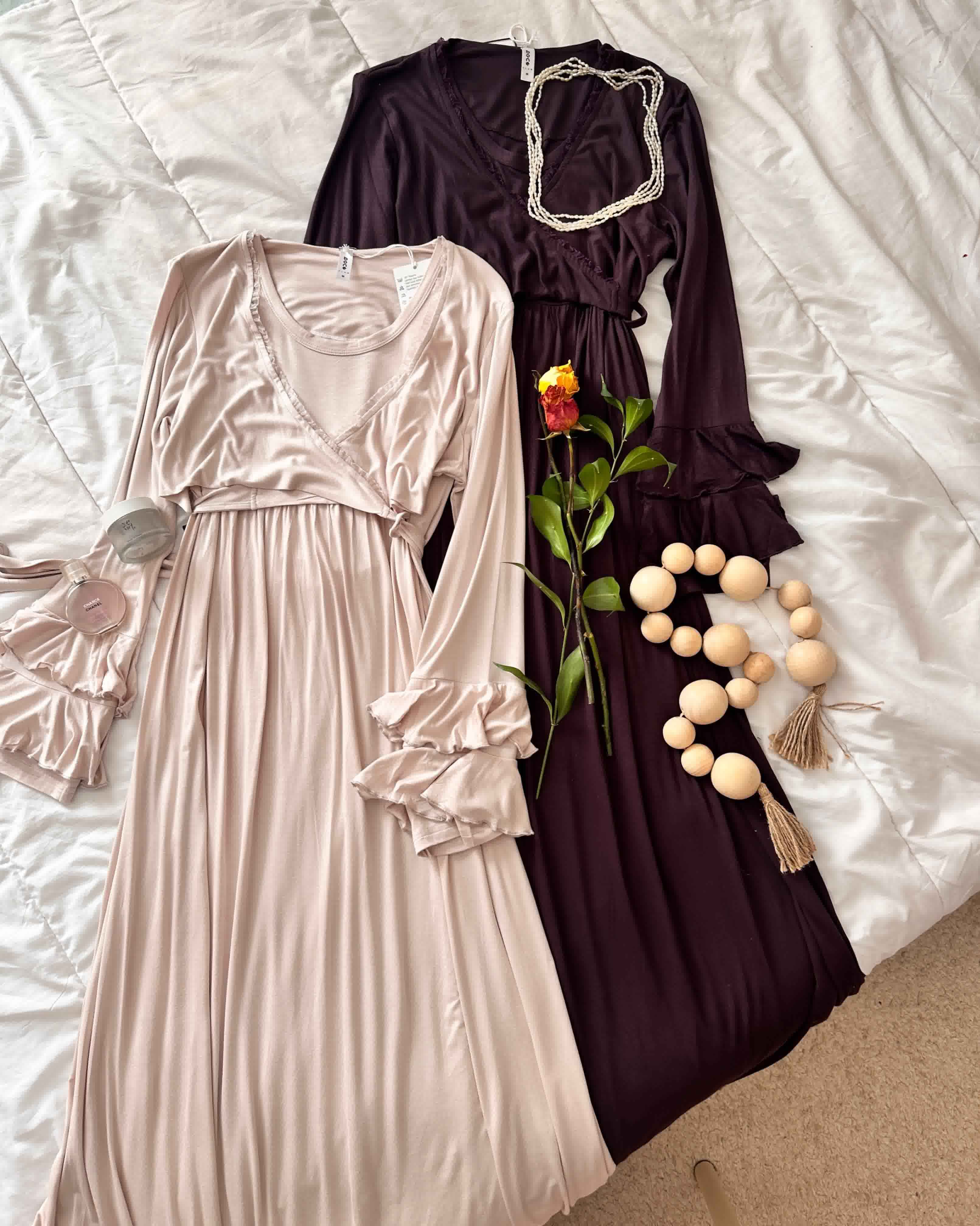 Robe Bone uni cache-coeur