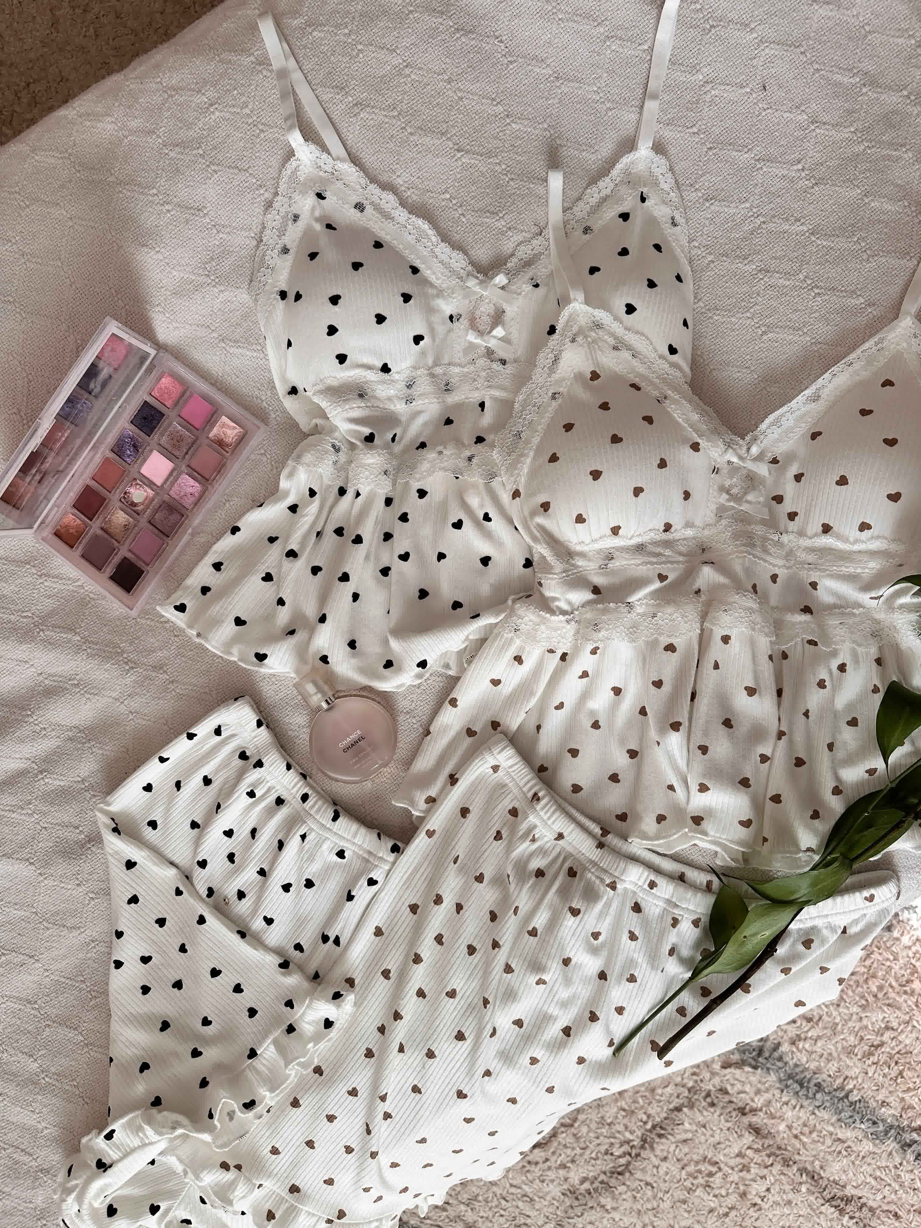 Bustier short blanc coeurs 