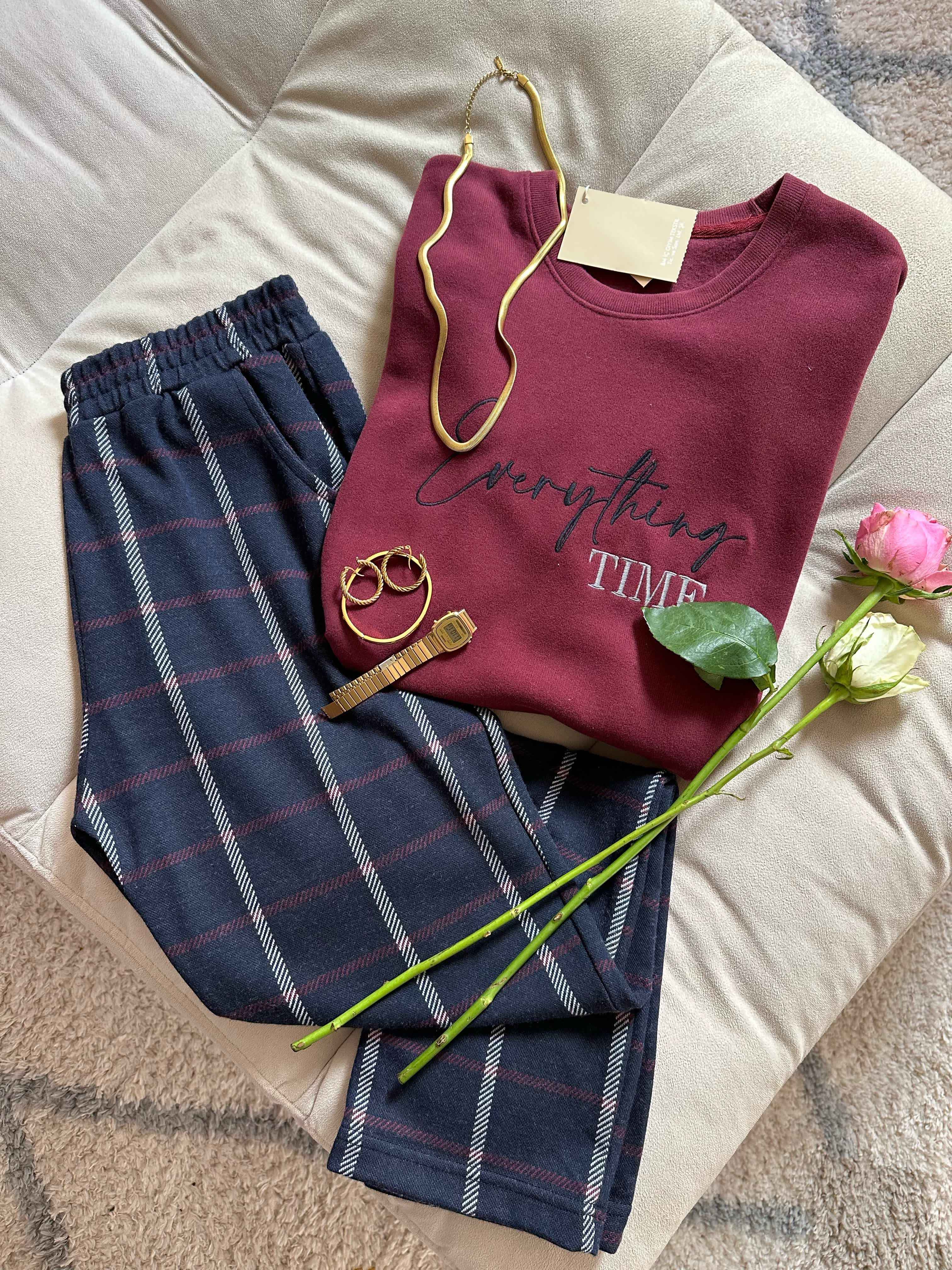 Homewear bugendy pantalon a carreaux 