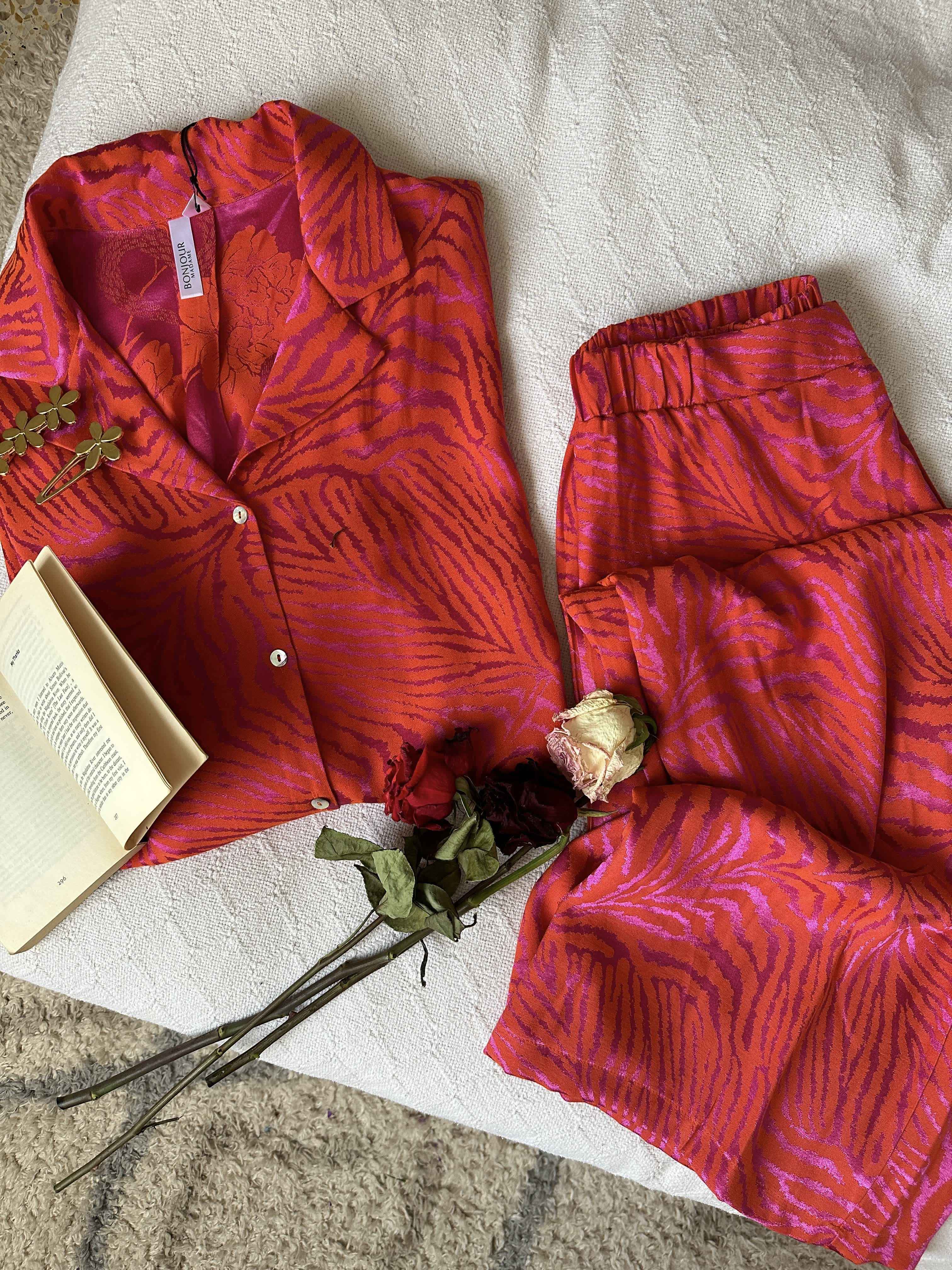 Homewear bonjour orange/rose 