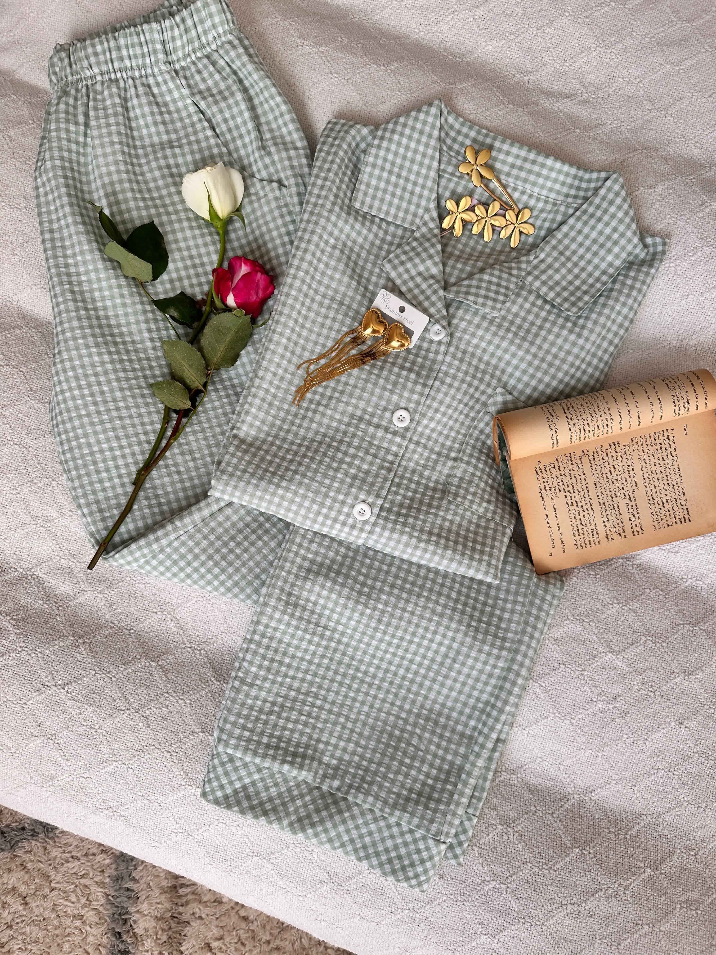 Pyjama Angel's Secret à carreaux pantalon 