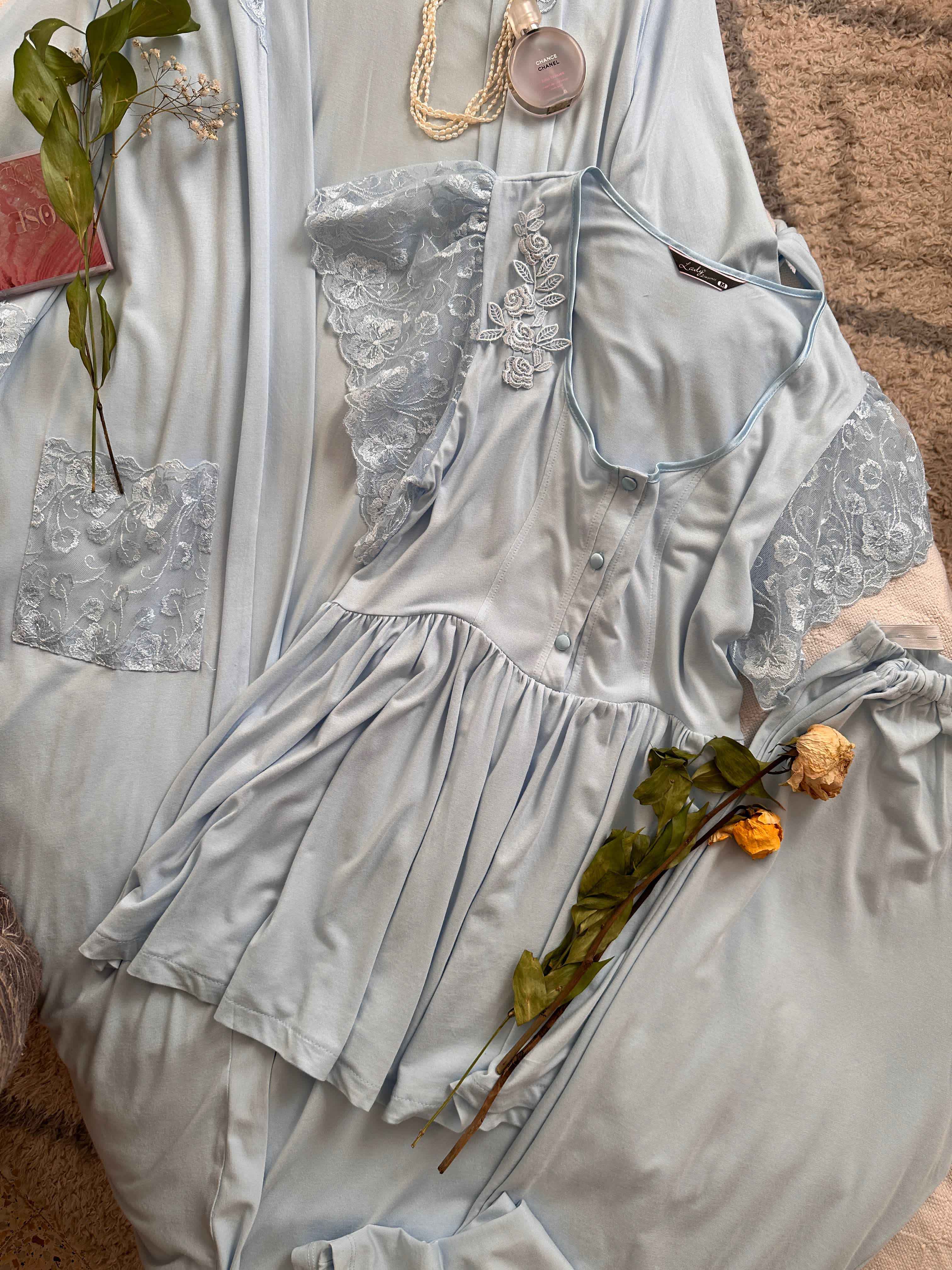 3 piéces enciente Lady transparent 