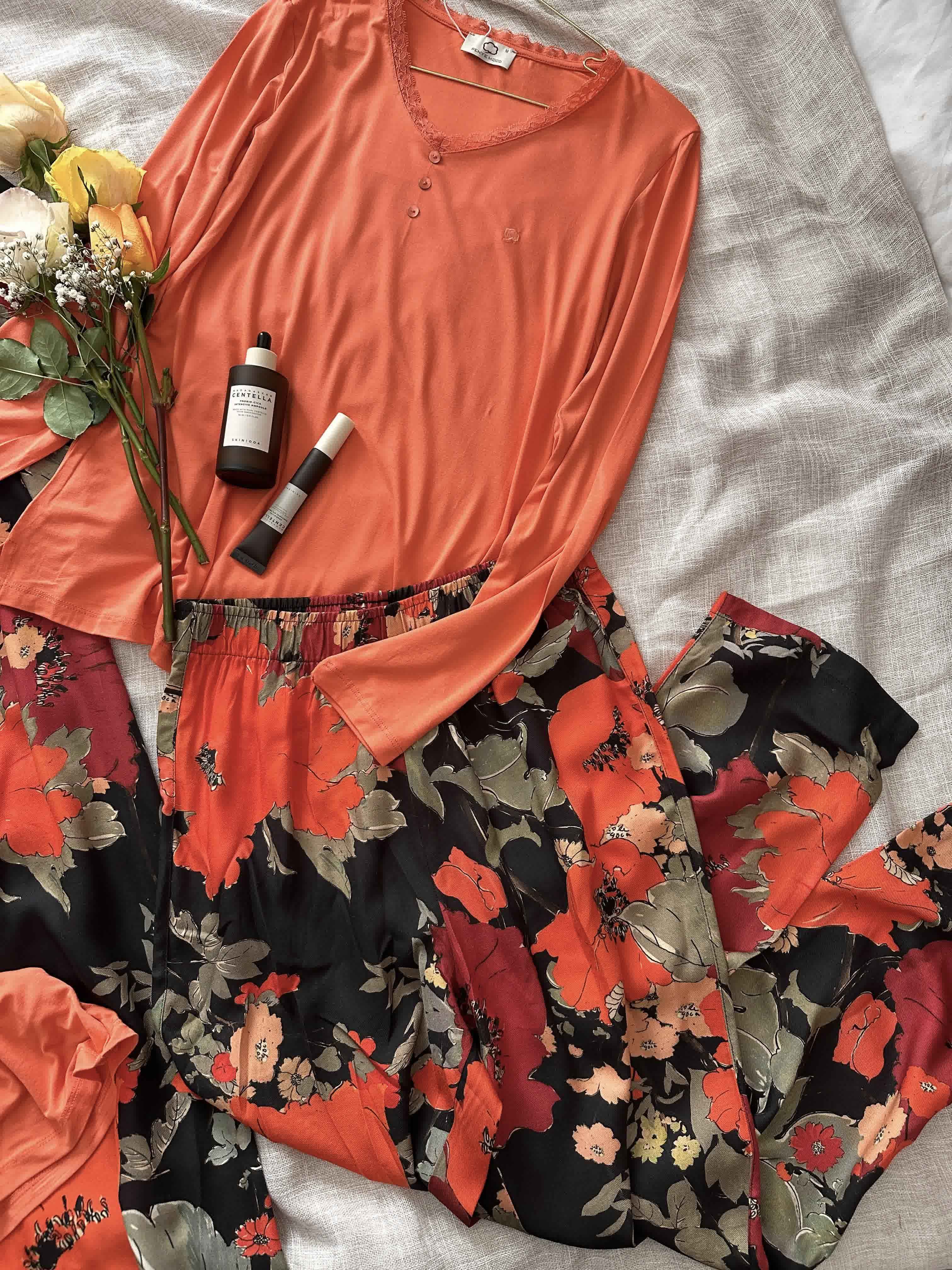 Pyjama penyemood orange/noir