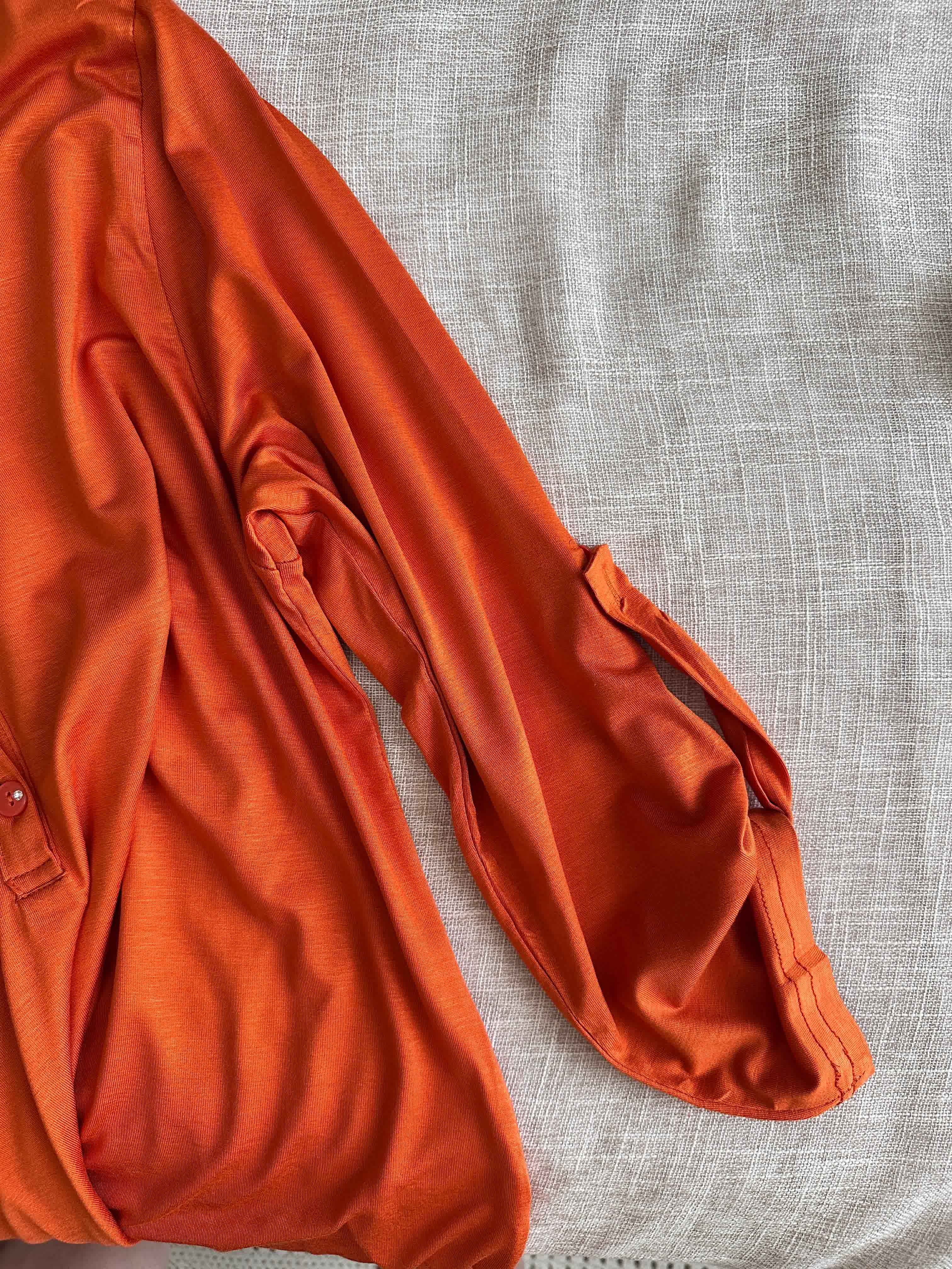 Homewear Ibiza orange boutons perle 