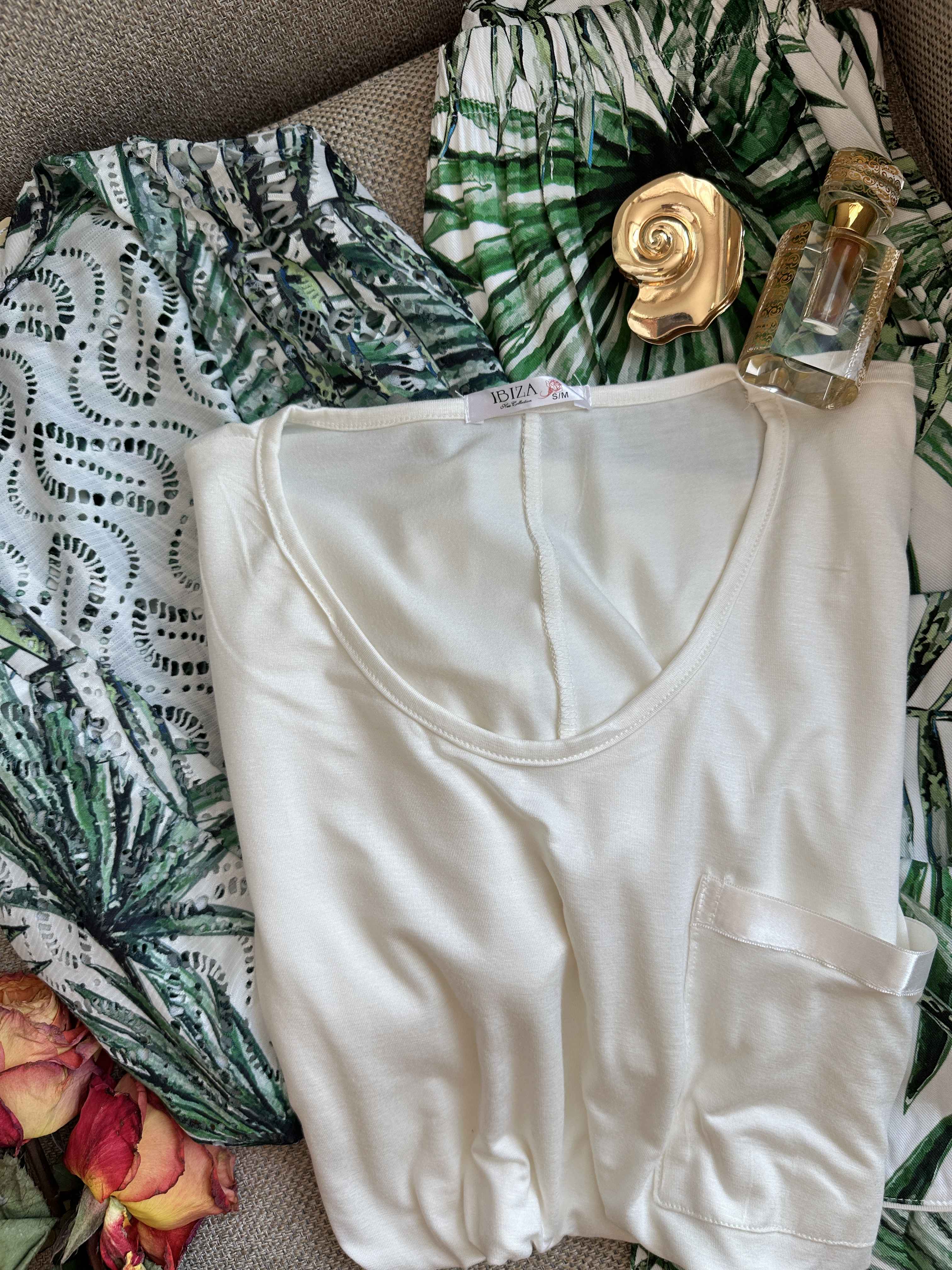 3pcs vert feuilles tropicales 