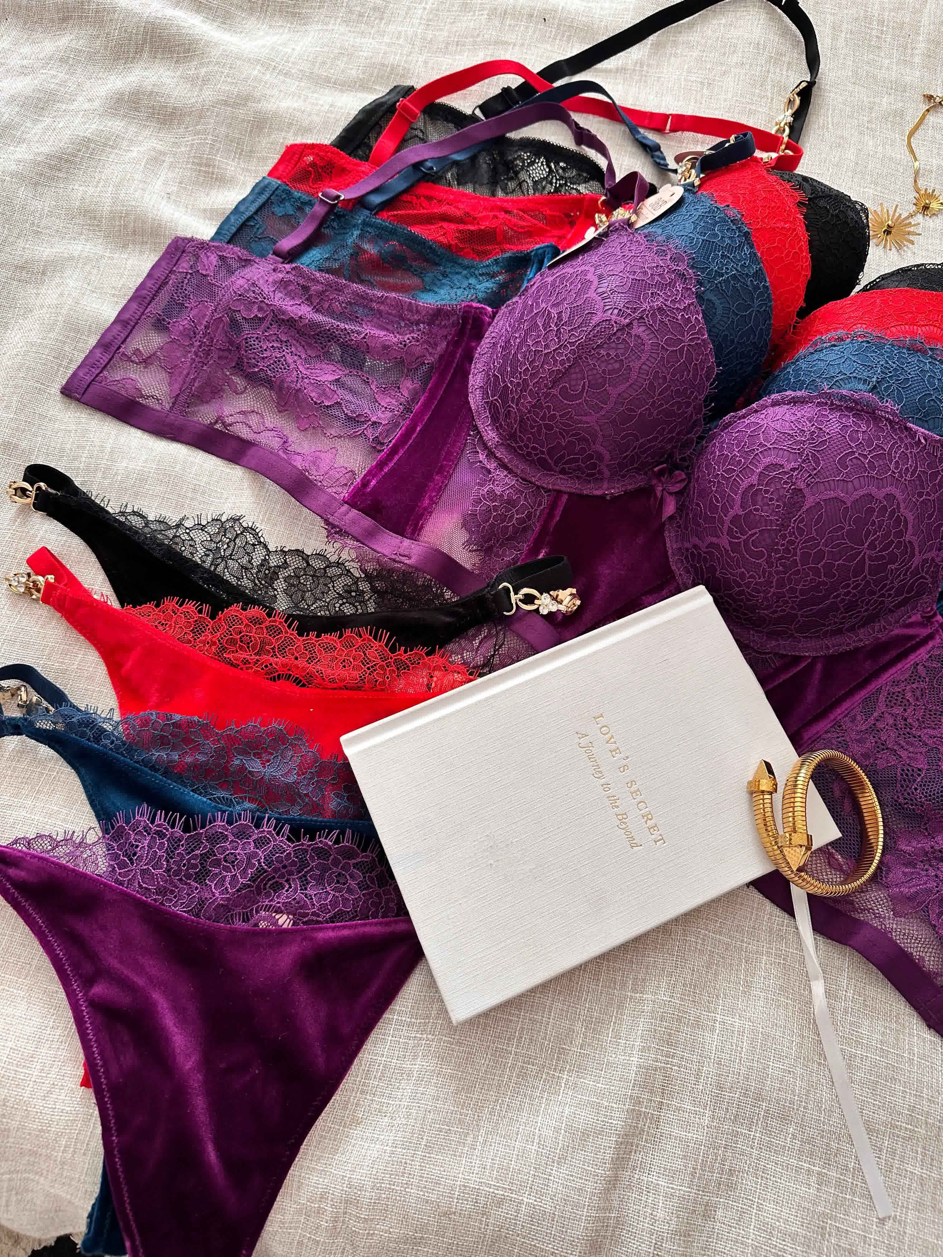 Lingerie 2pcs corset H velour 