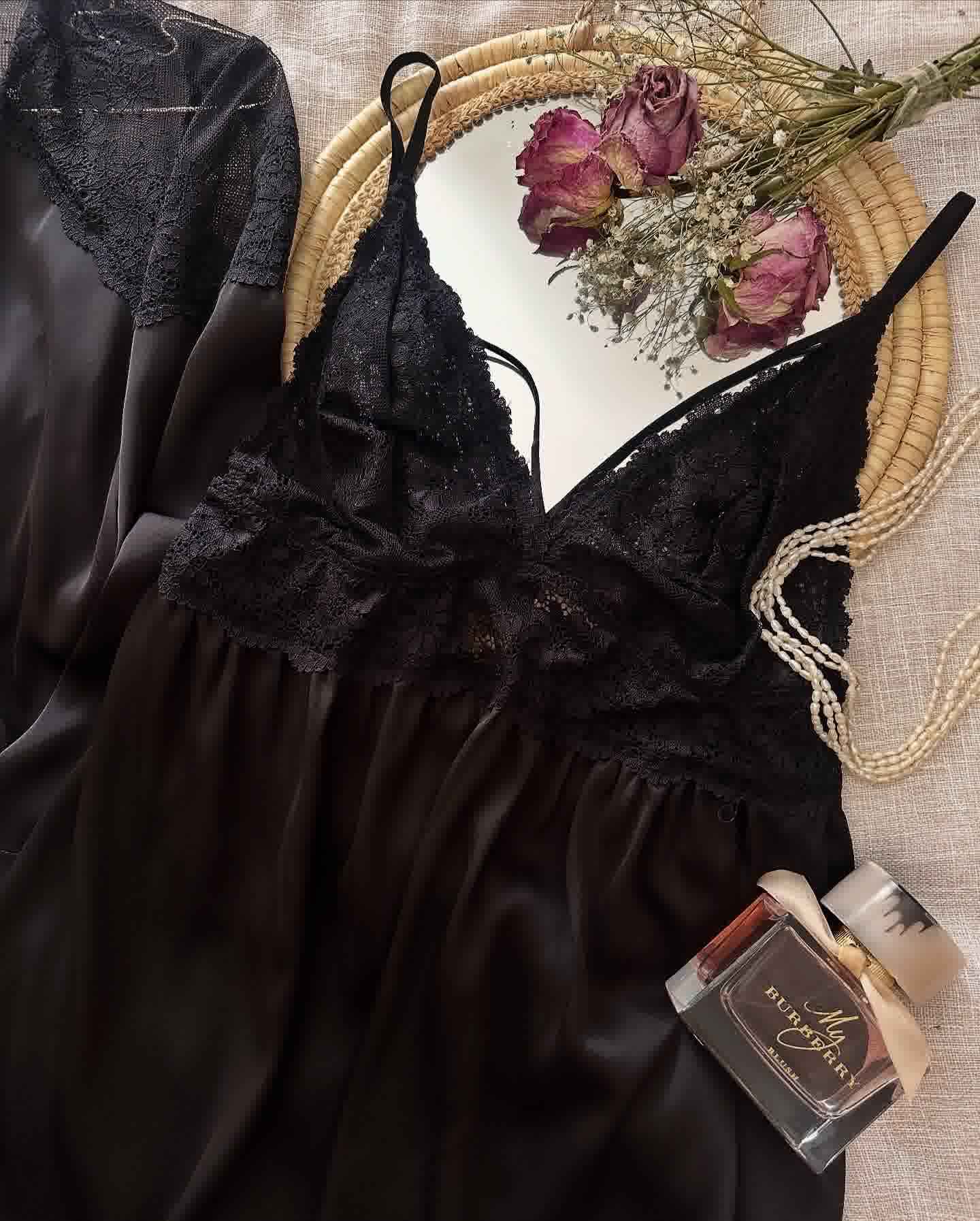 Deshabillé H poitrine dentelle 