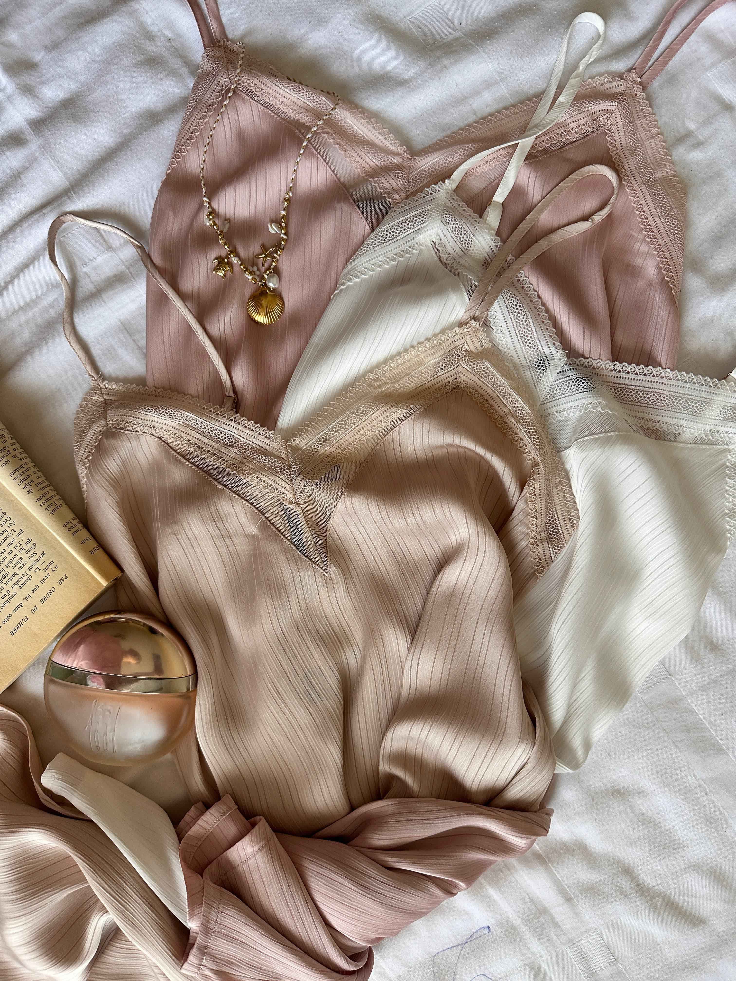 Nuisette tress satin striée 