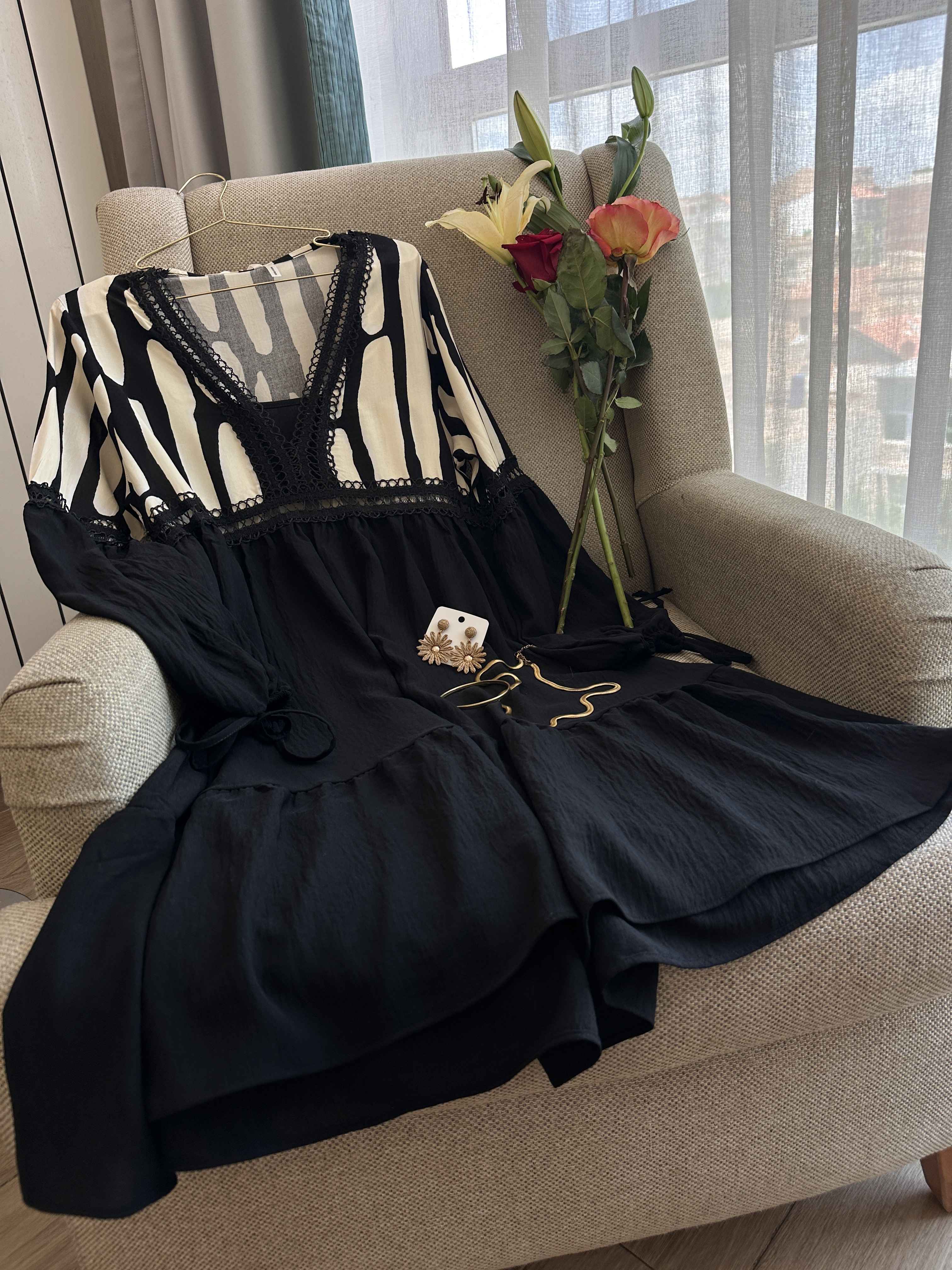 robe ibiza noir et blanc 