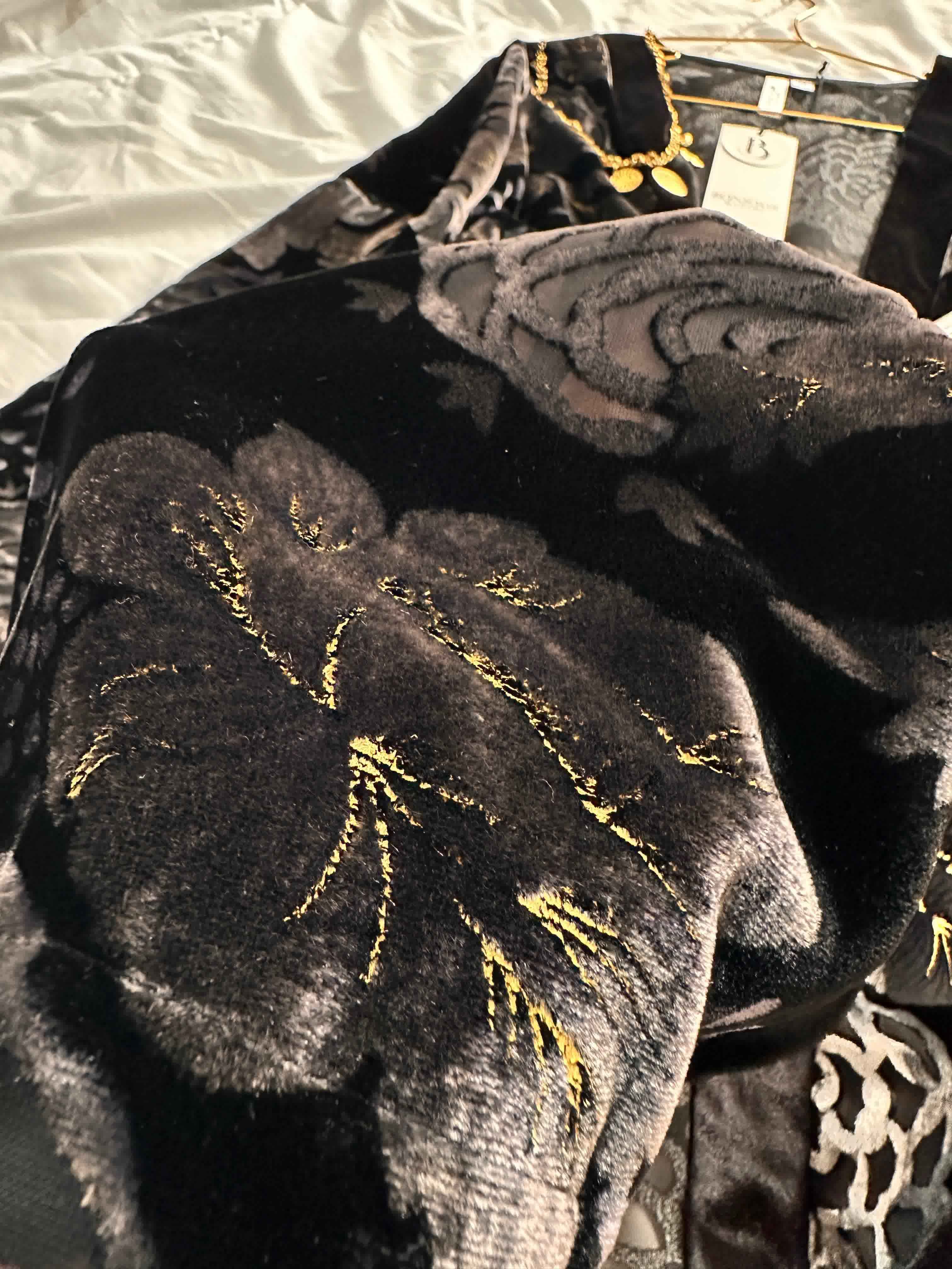 Deshabillé Bonjour velour noir 