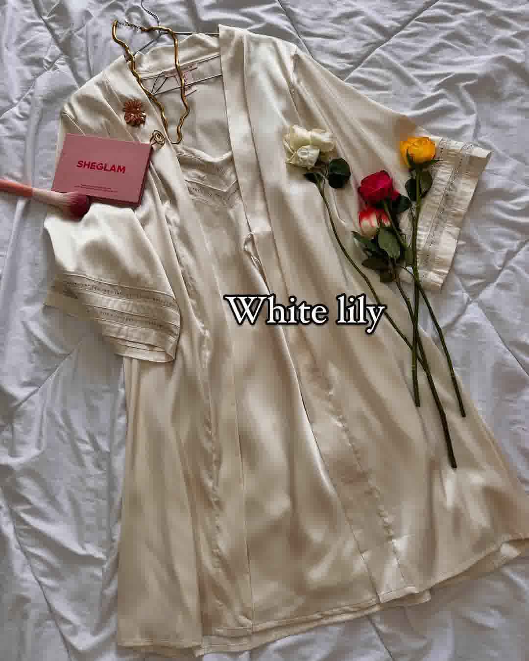 Deshabillé H uni petite pérles 