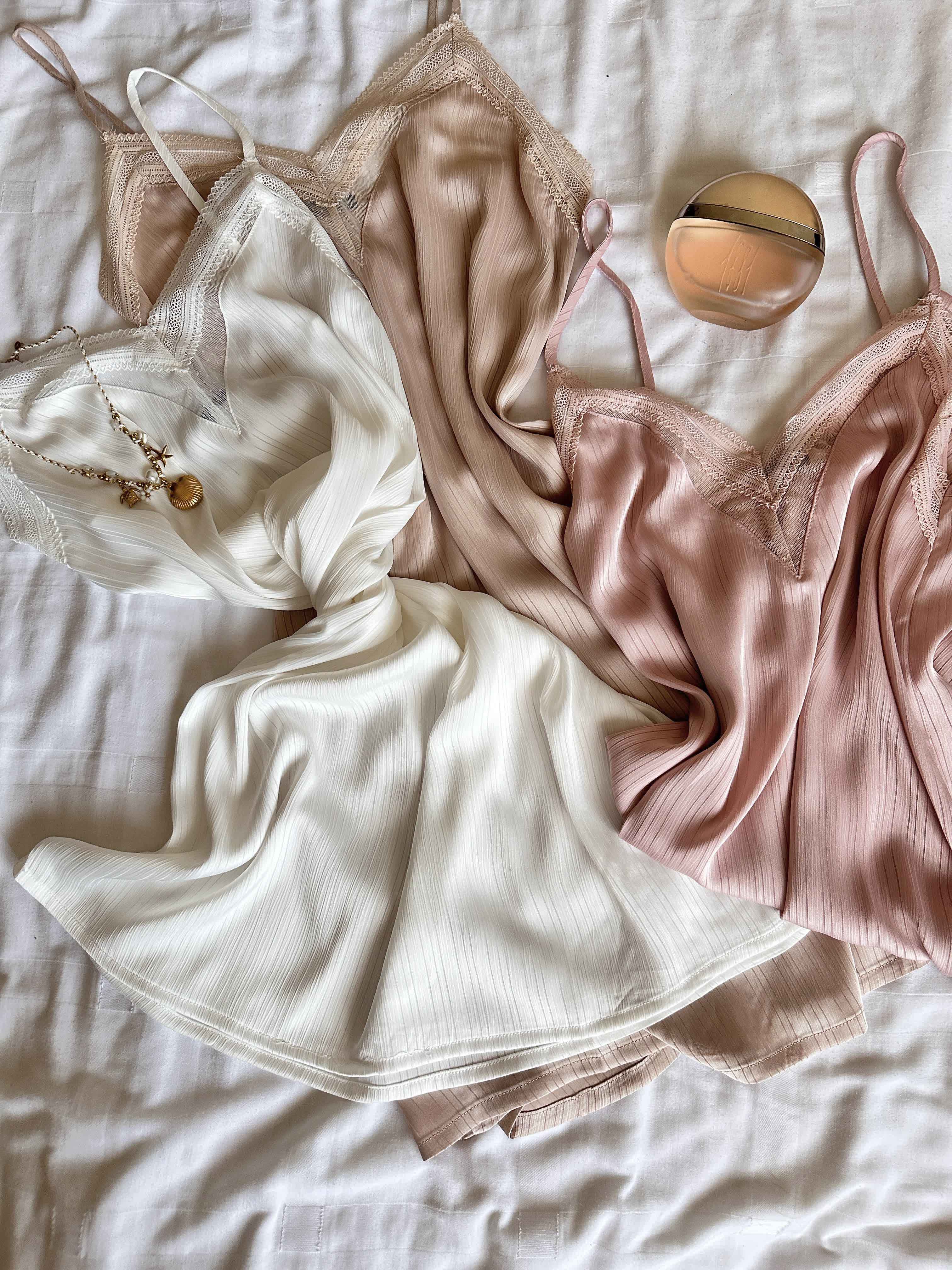 Nuisette tress satin striée