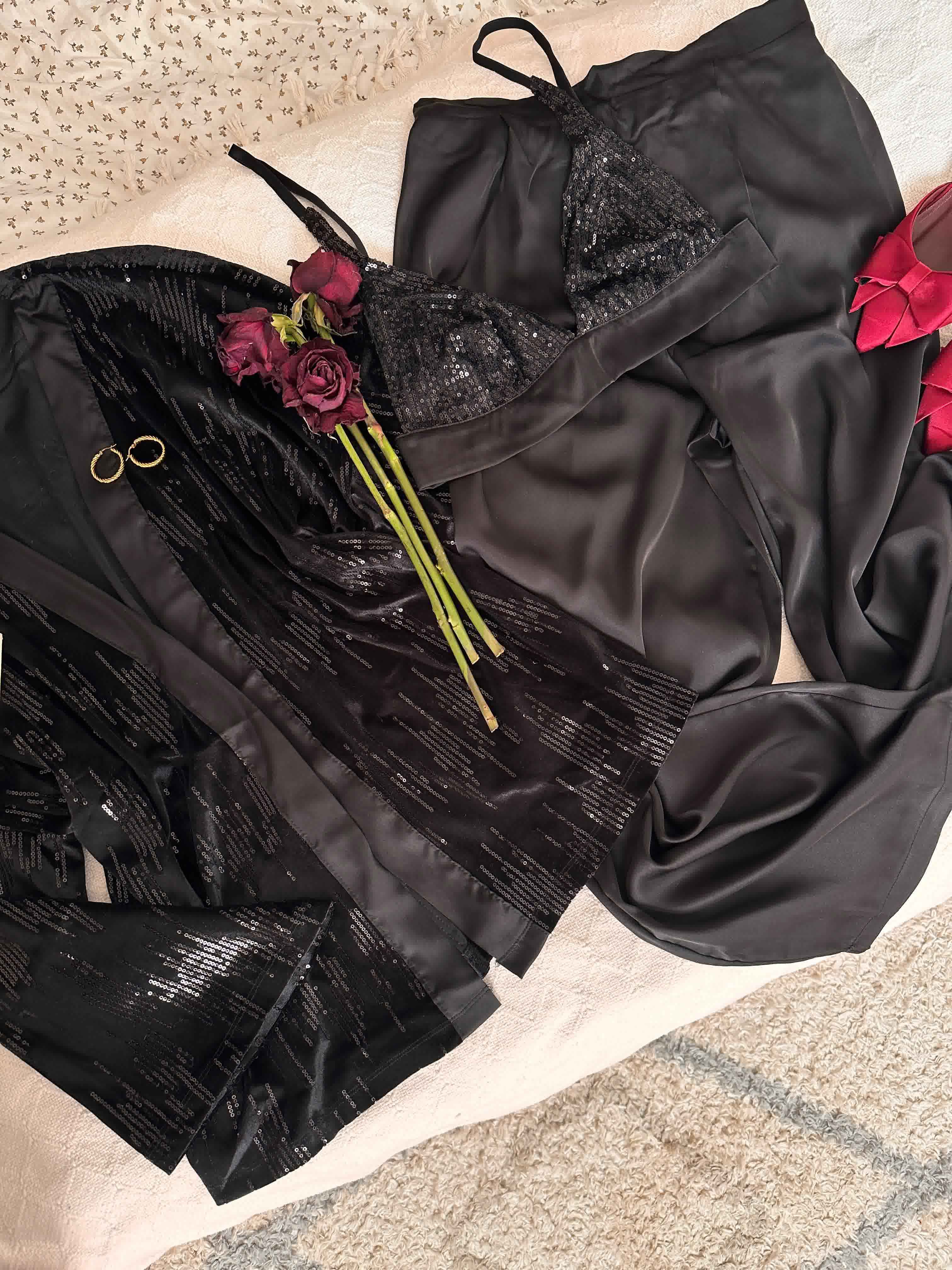 Ensemble 3pcs Bonjour Noir brillant