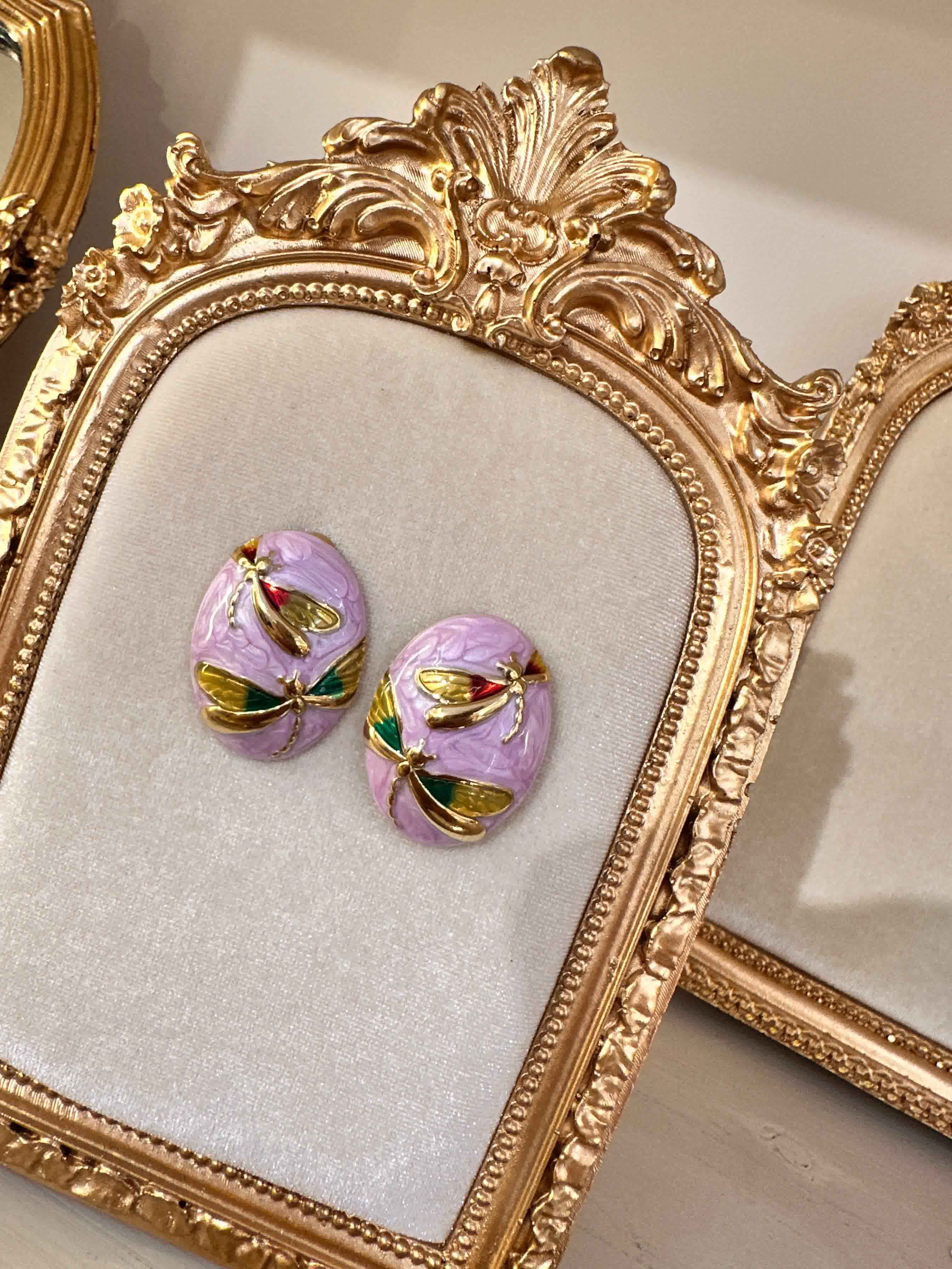 boucle resine papillon 