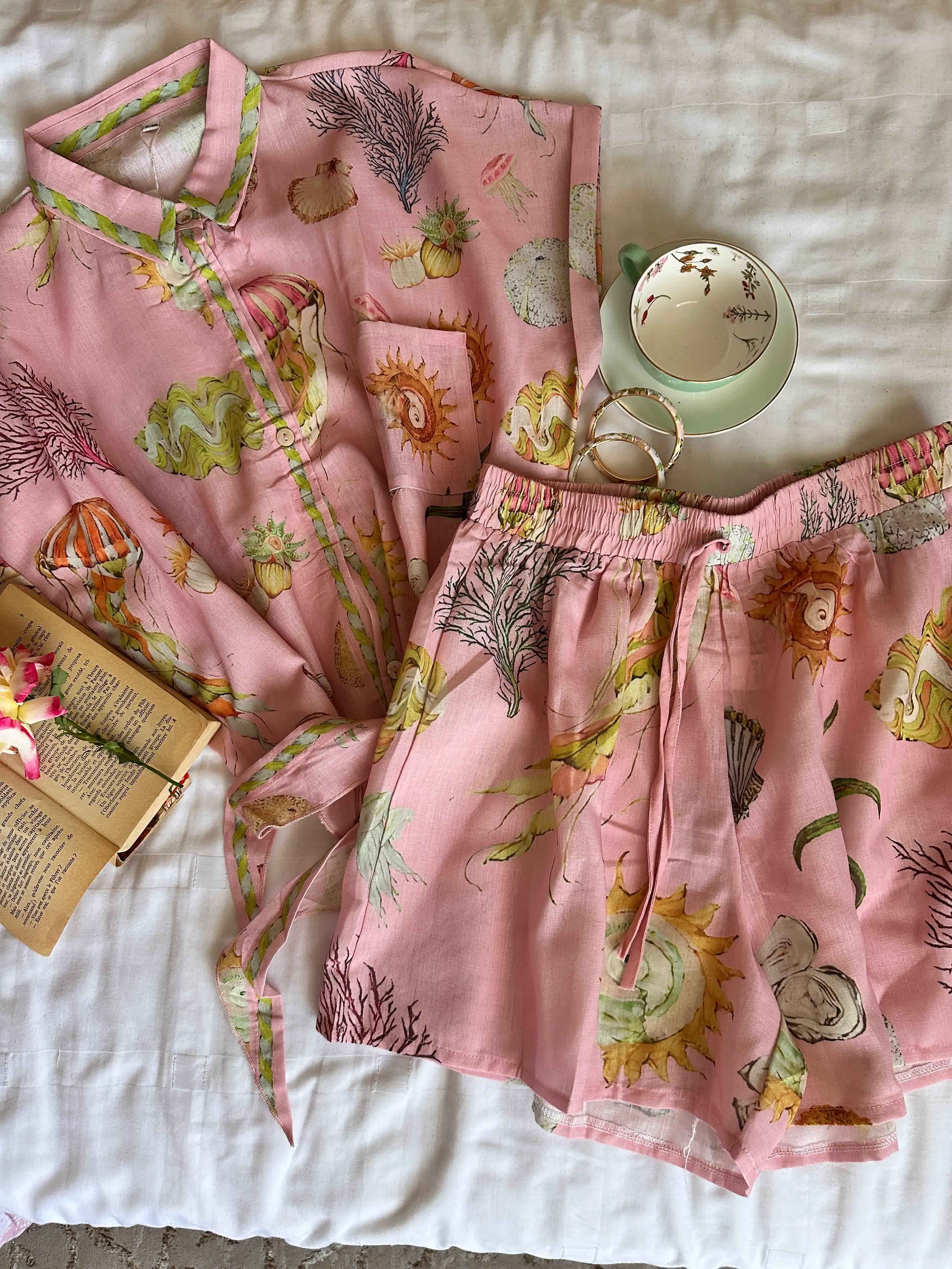 Pyjama short tiramissu coquillage 