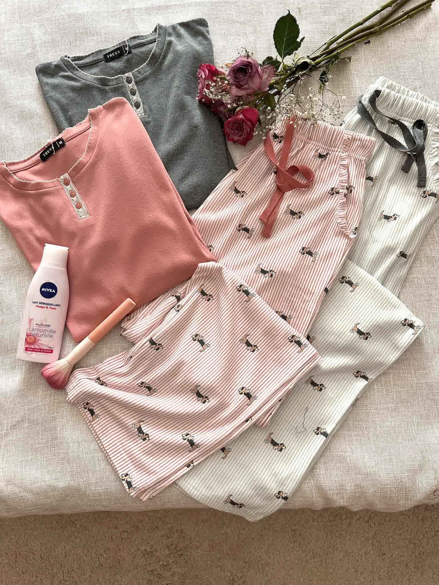 Pyjama tress coton pantalon rayonné 