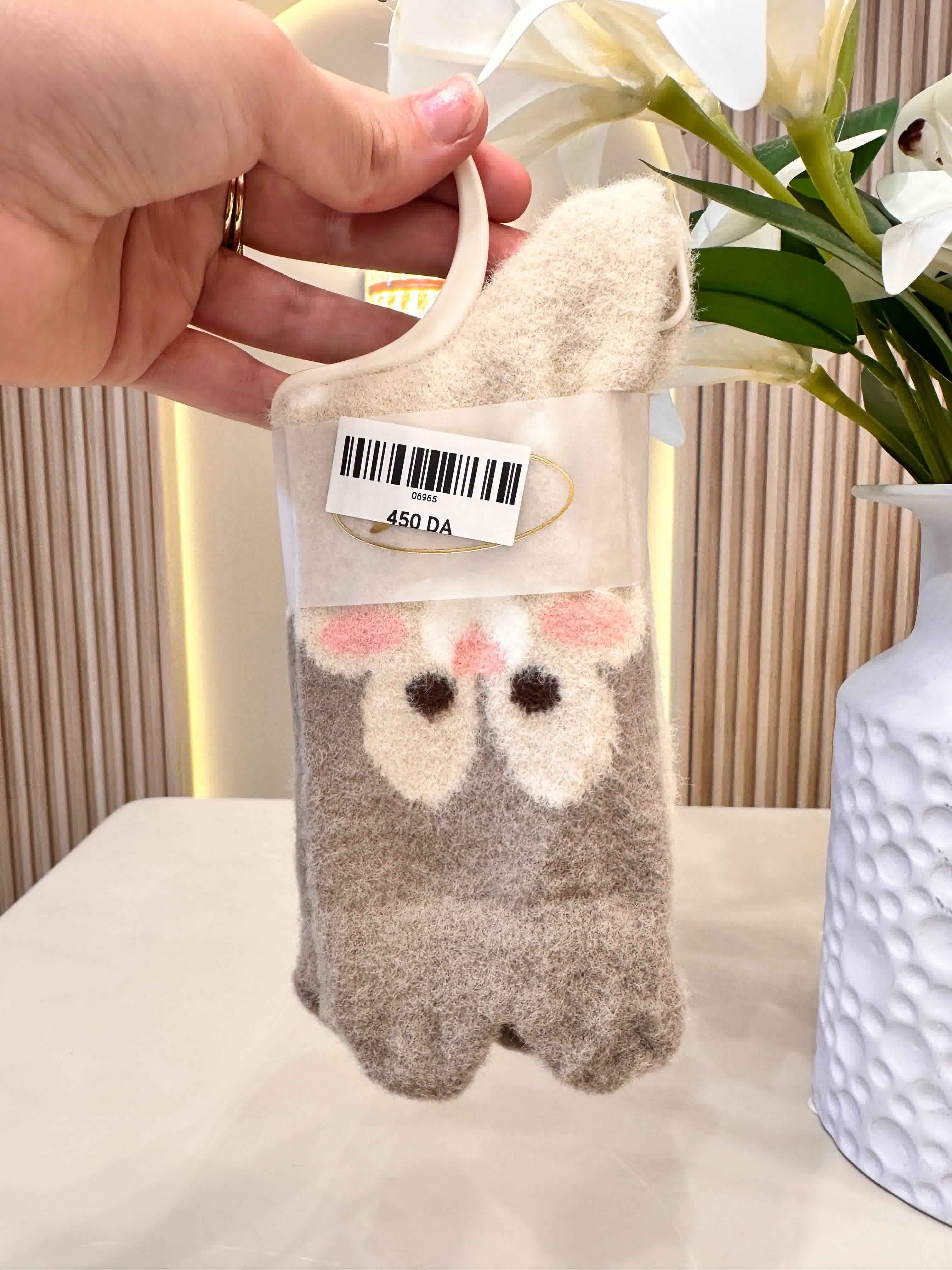 chaussette fluffy bear 