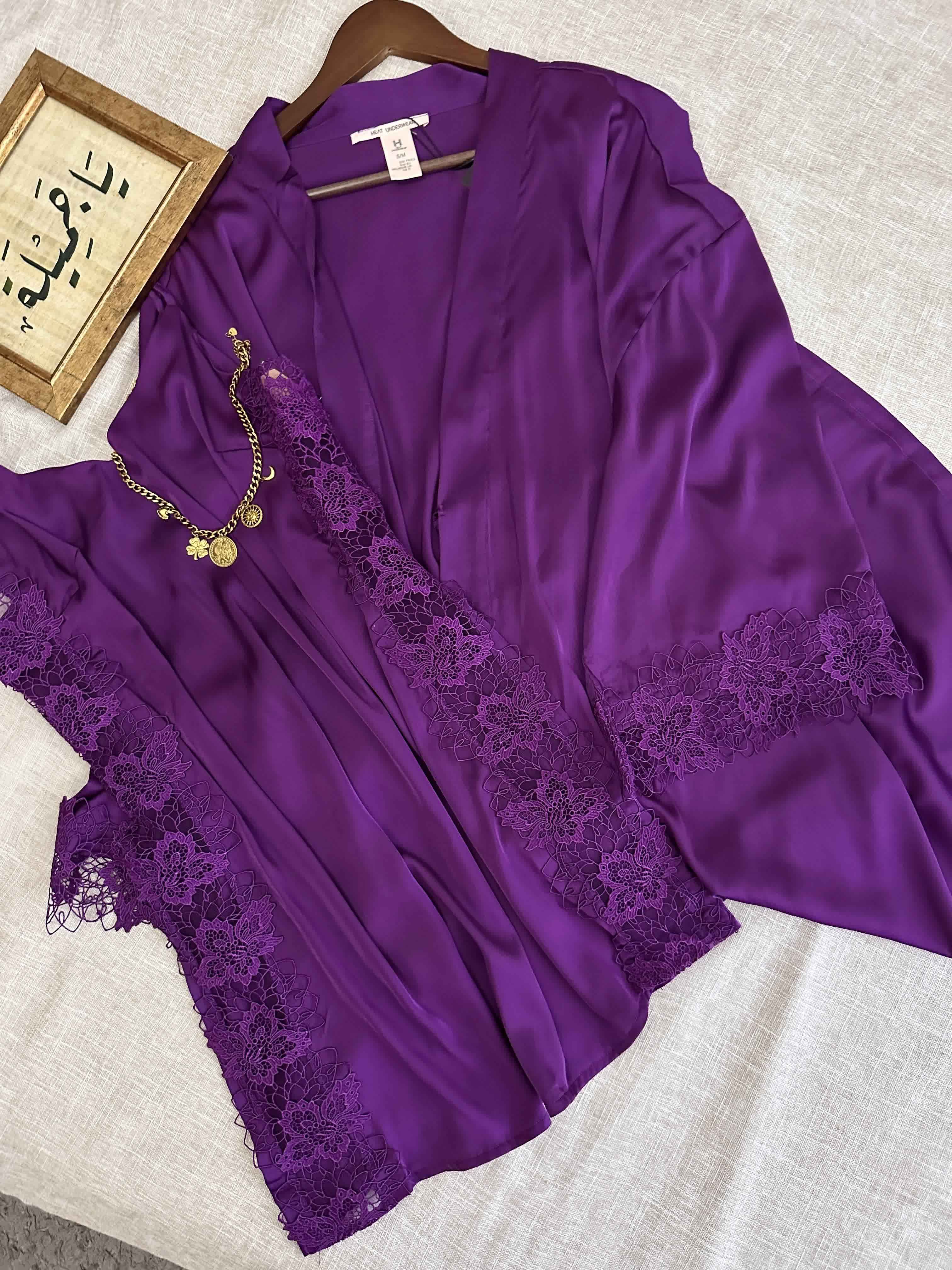 Déshabillé H guipure fleuri 