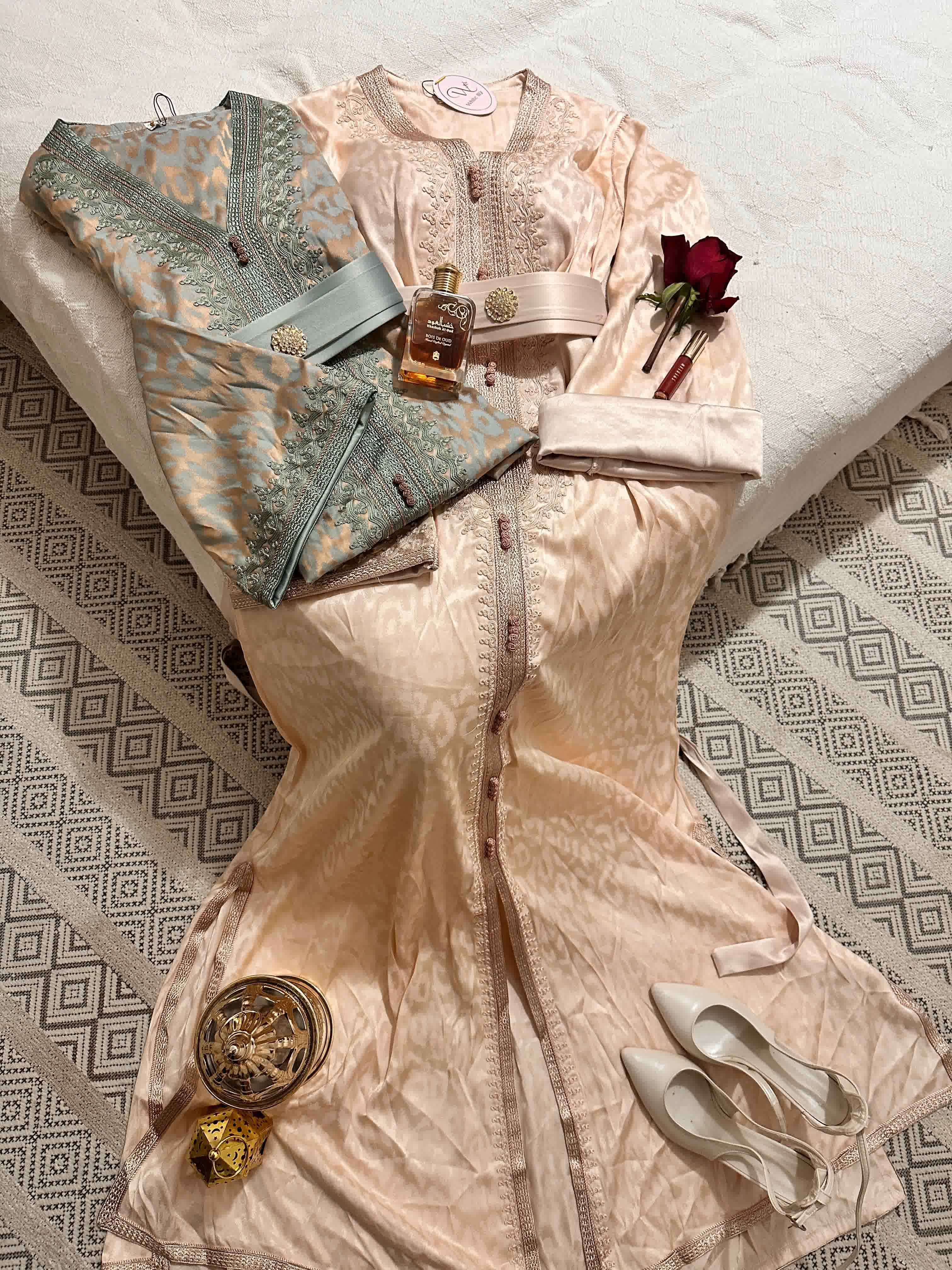 Caftan kemkha galon doublé 