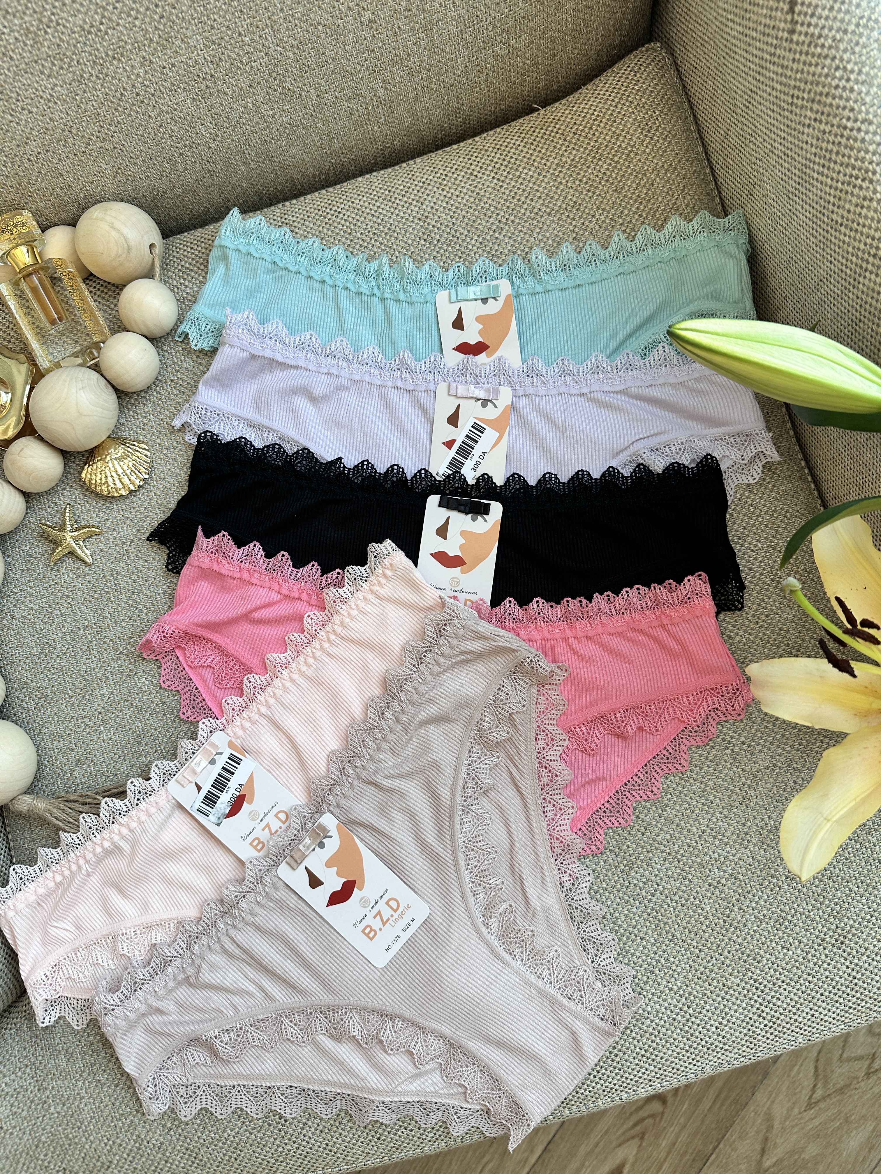 culotte cotton feston dtl taille basse