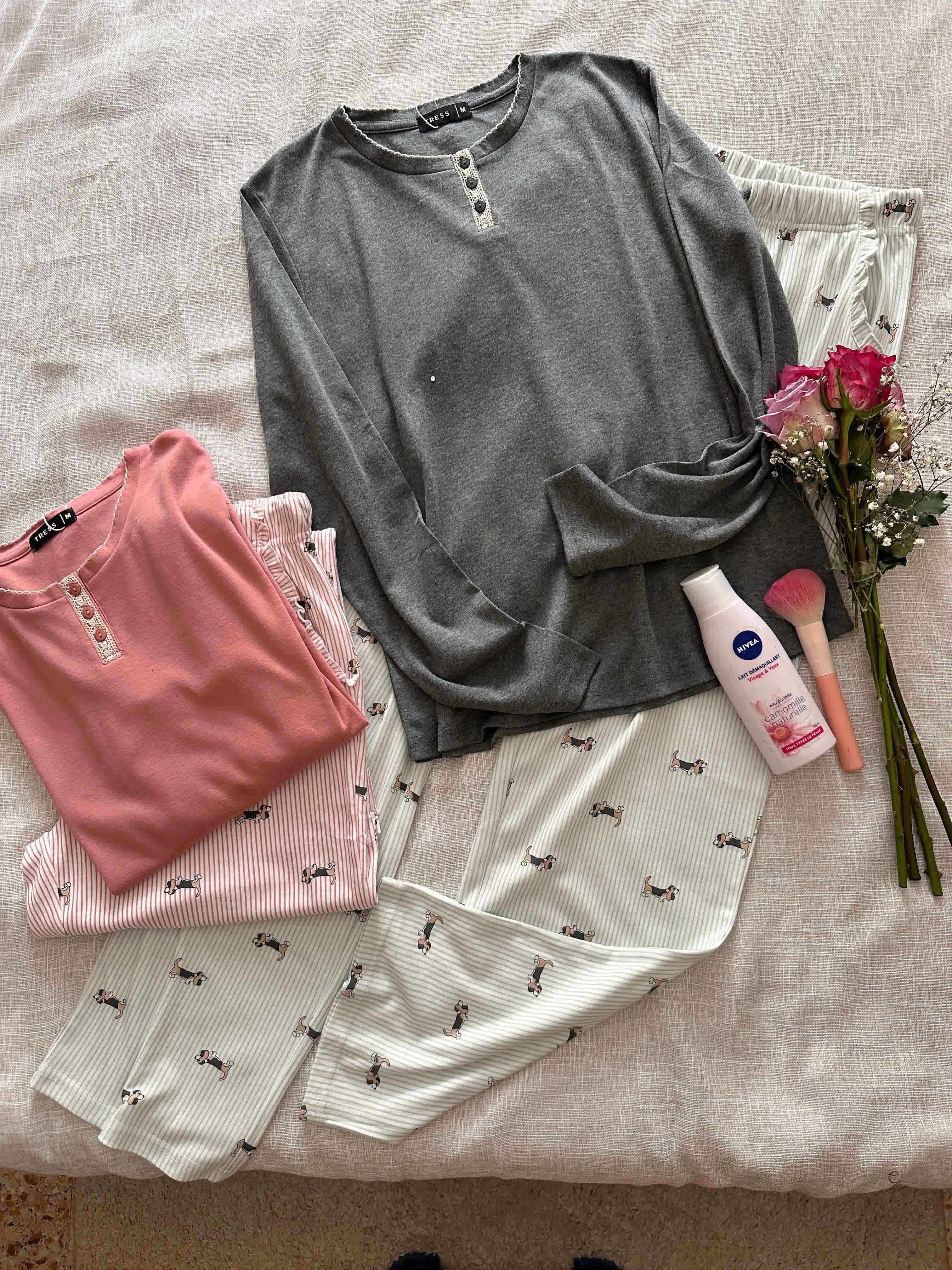 Pyjama tress coton pantalon rayonné 