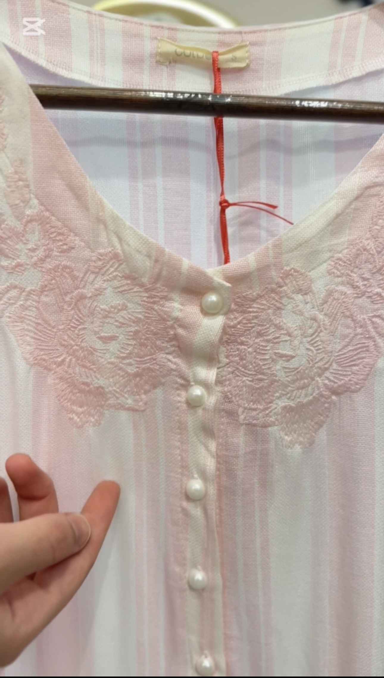 robe cotbox rose broderie 