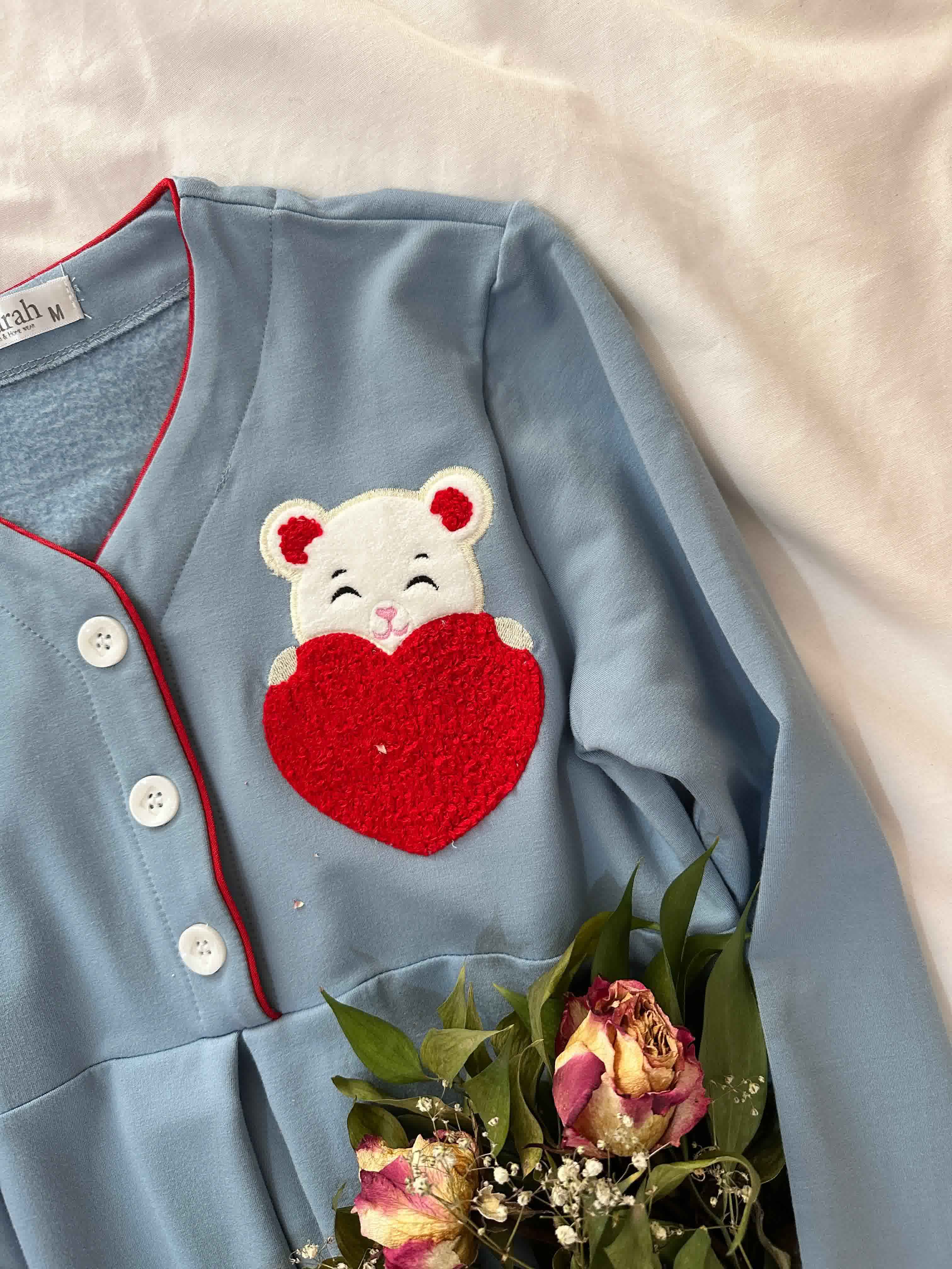 deshabillé marah rose et bleu femme enceinte 