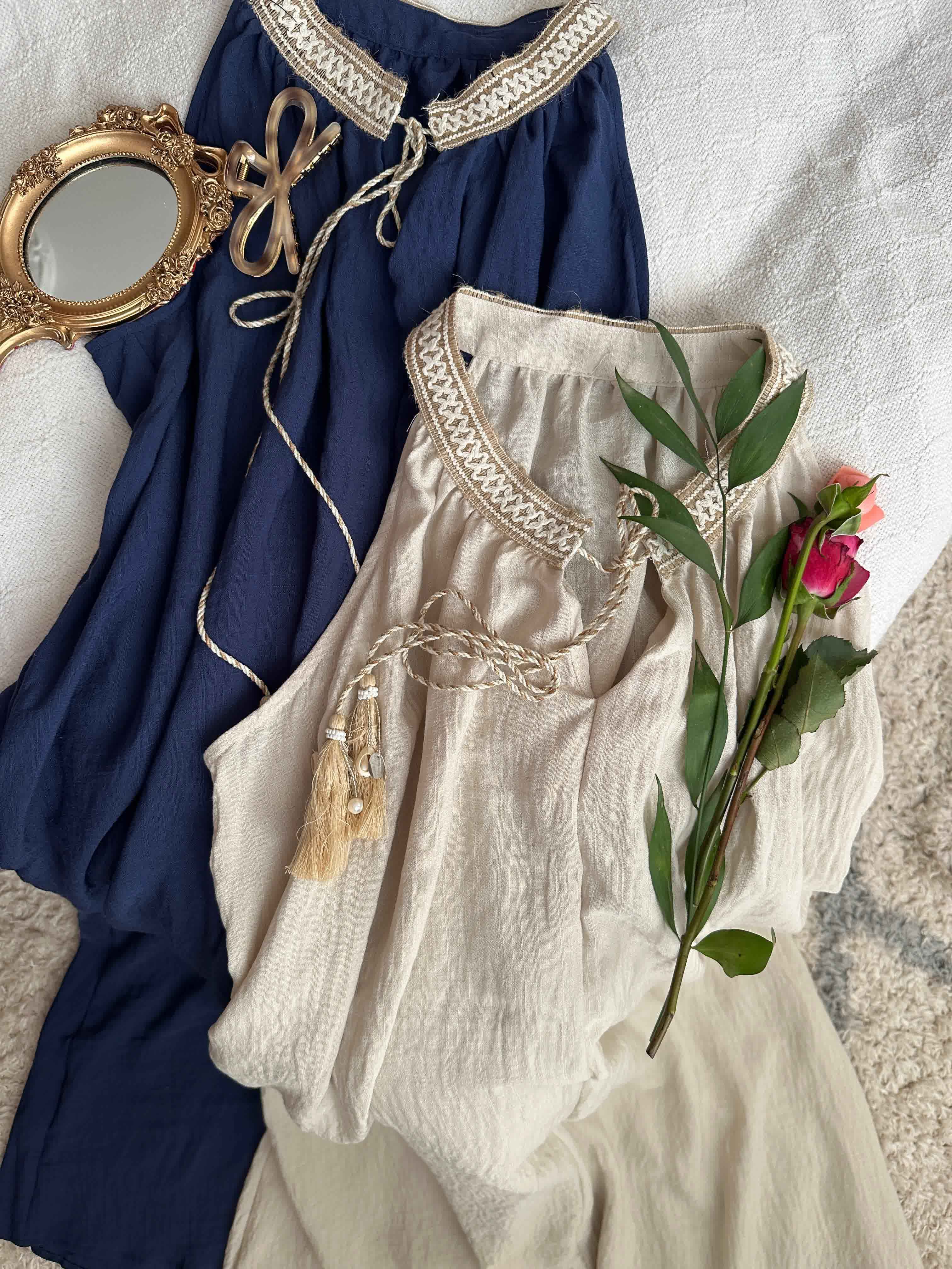 Robe lin galon khicha 