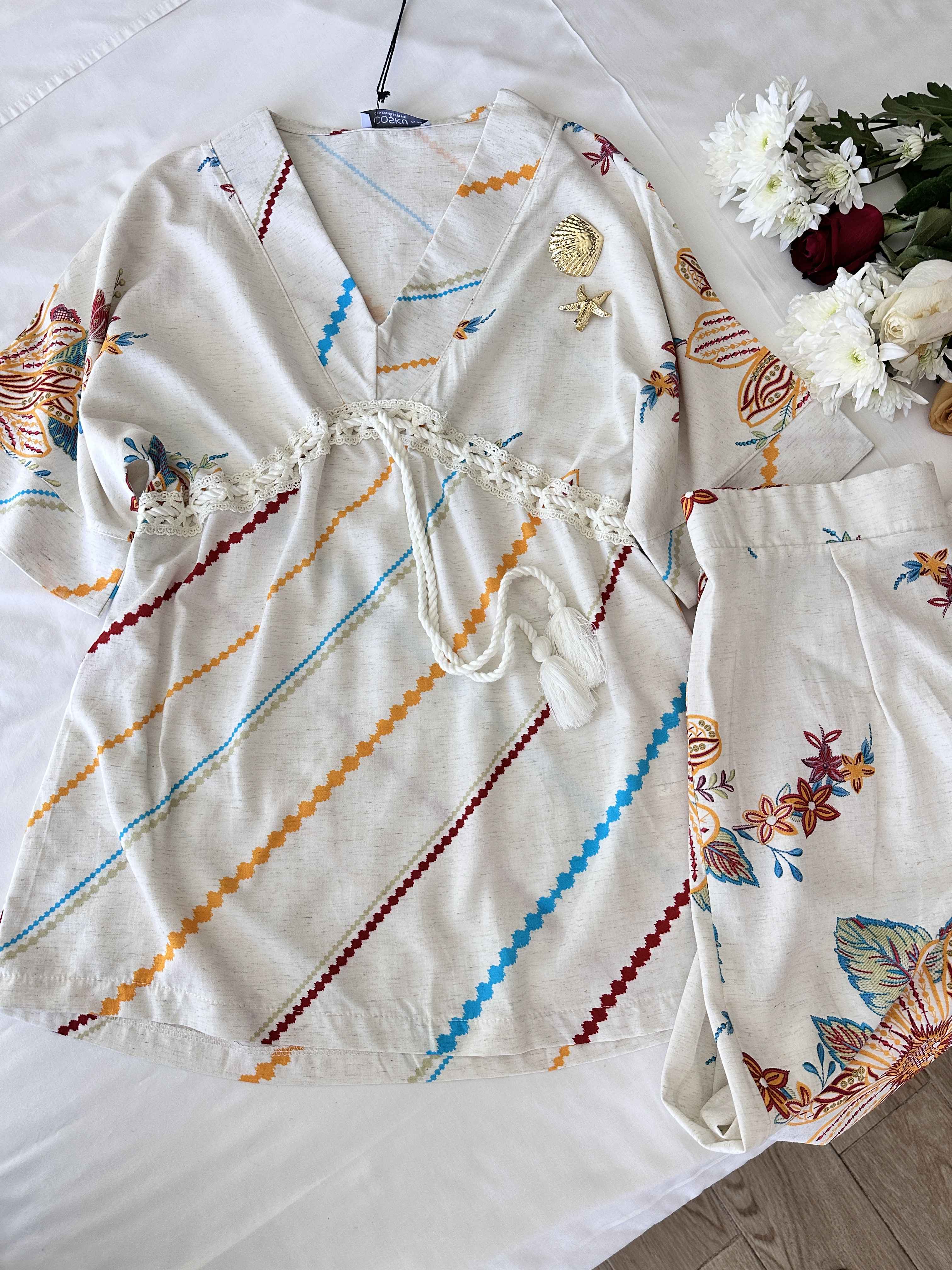 homewear lin coloré 