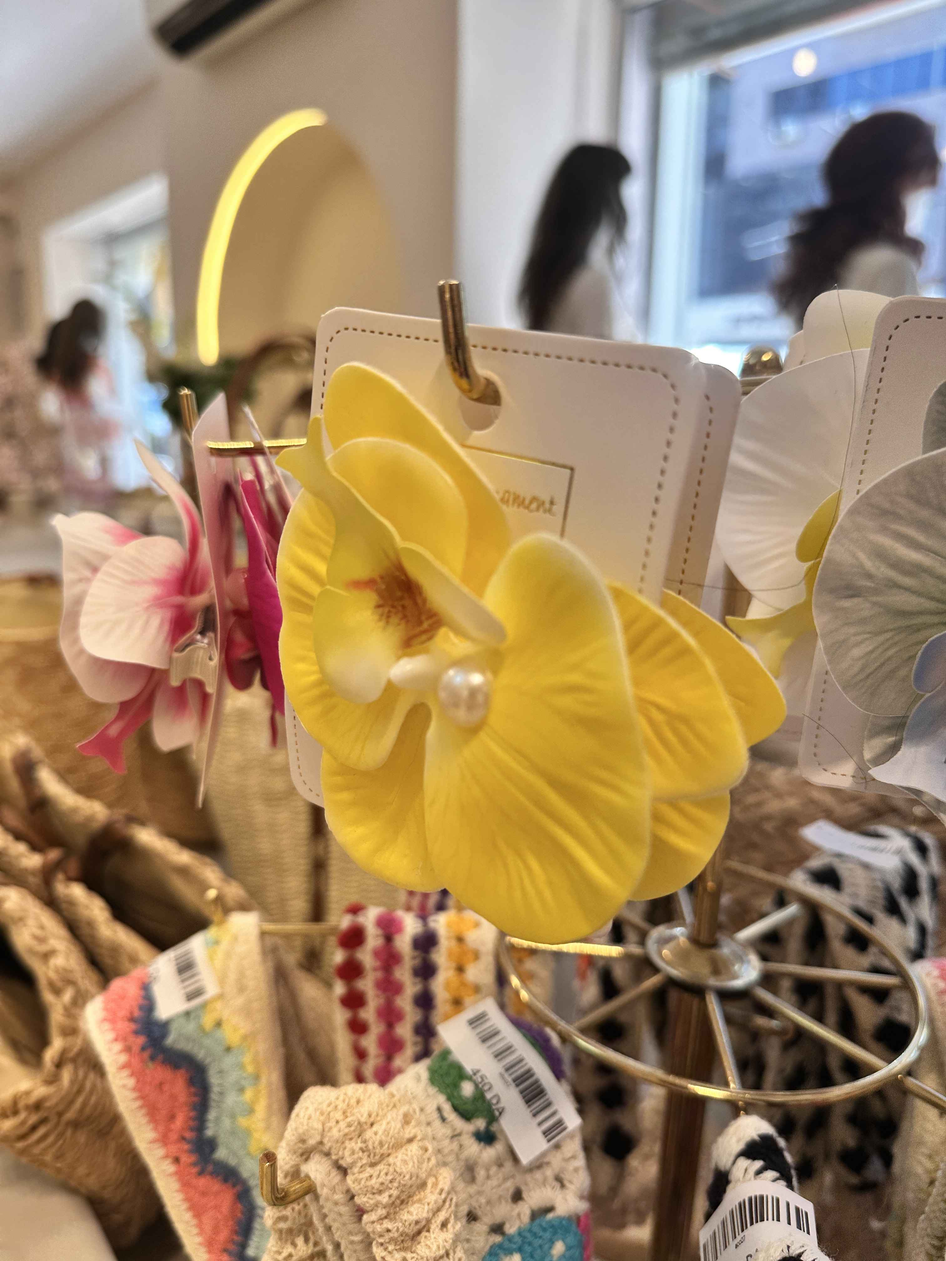 Broche orchid tissus 