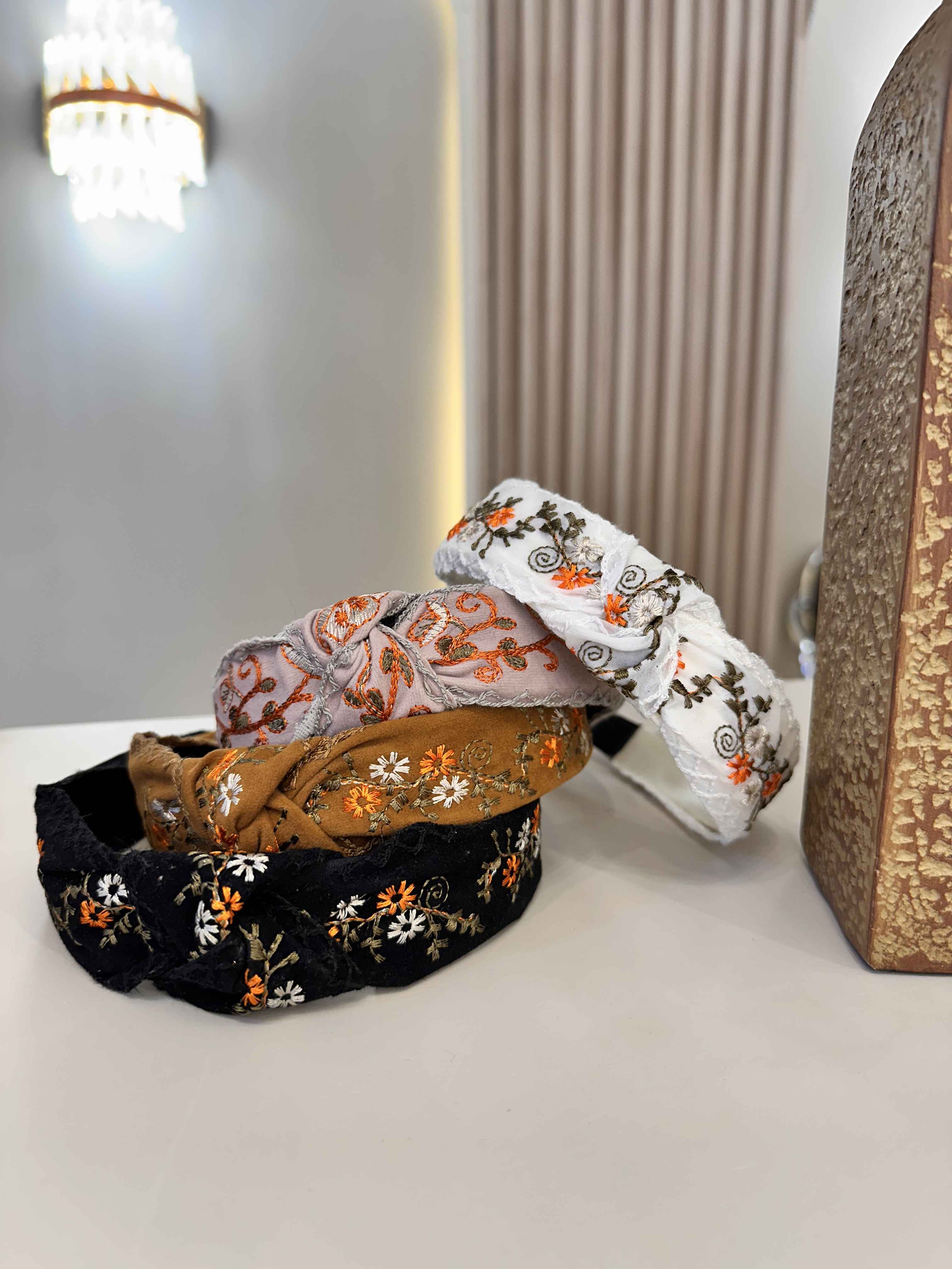 serre-tête broderie