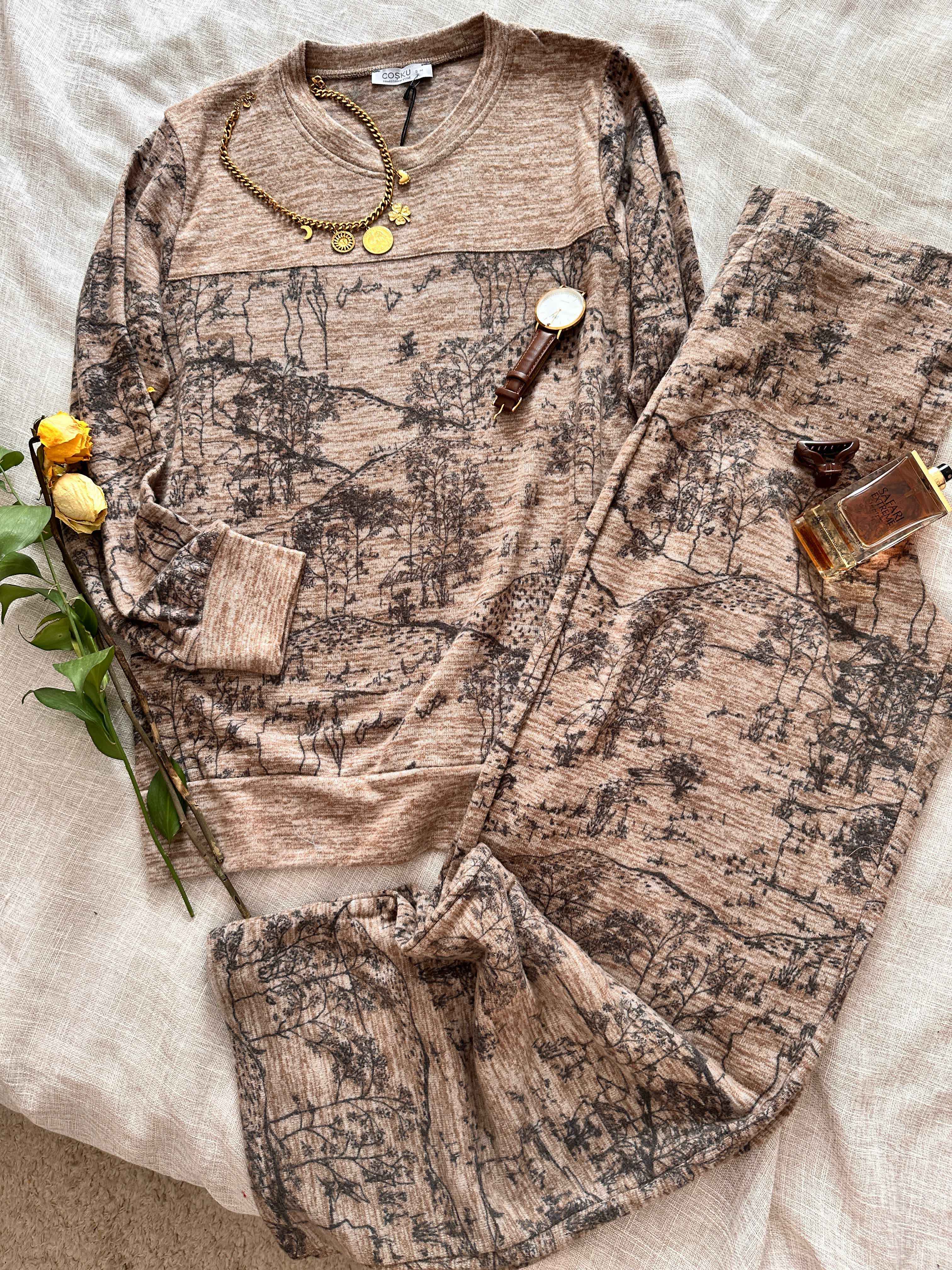 Homewear cosku nude dessin nature