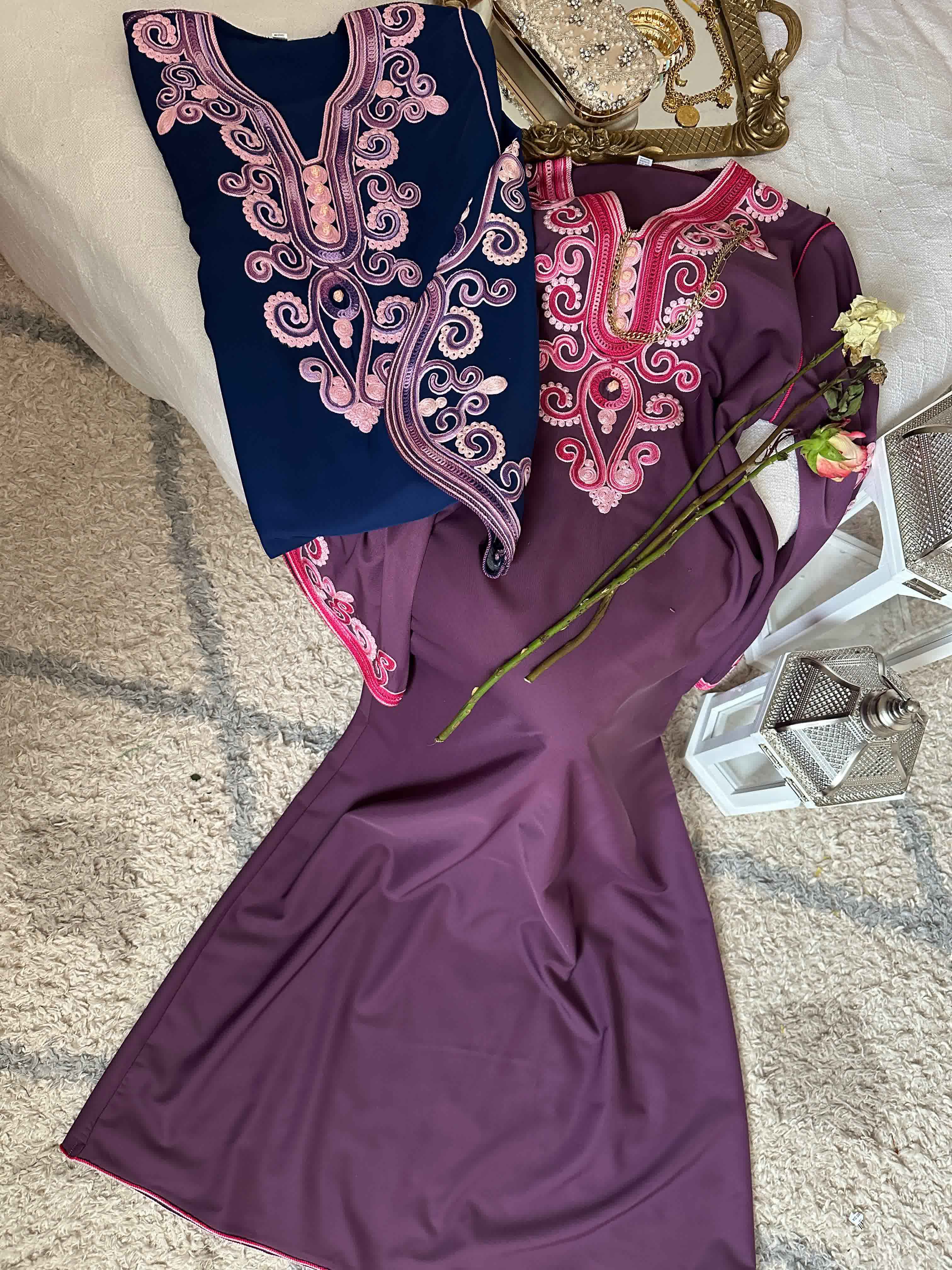 Robe gros-fil manches rondes 